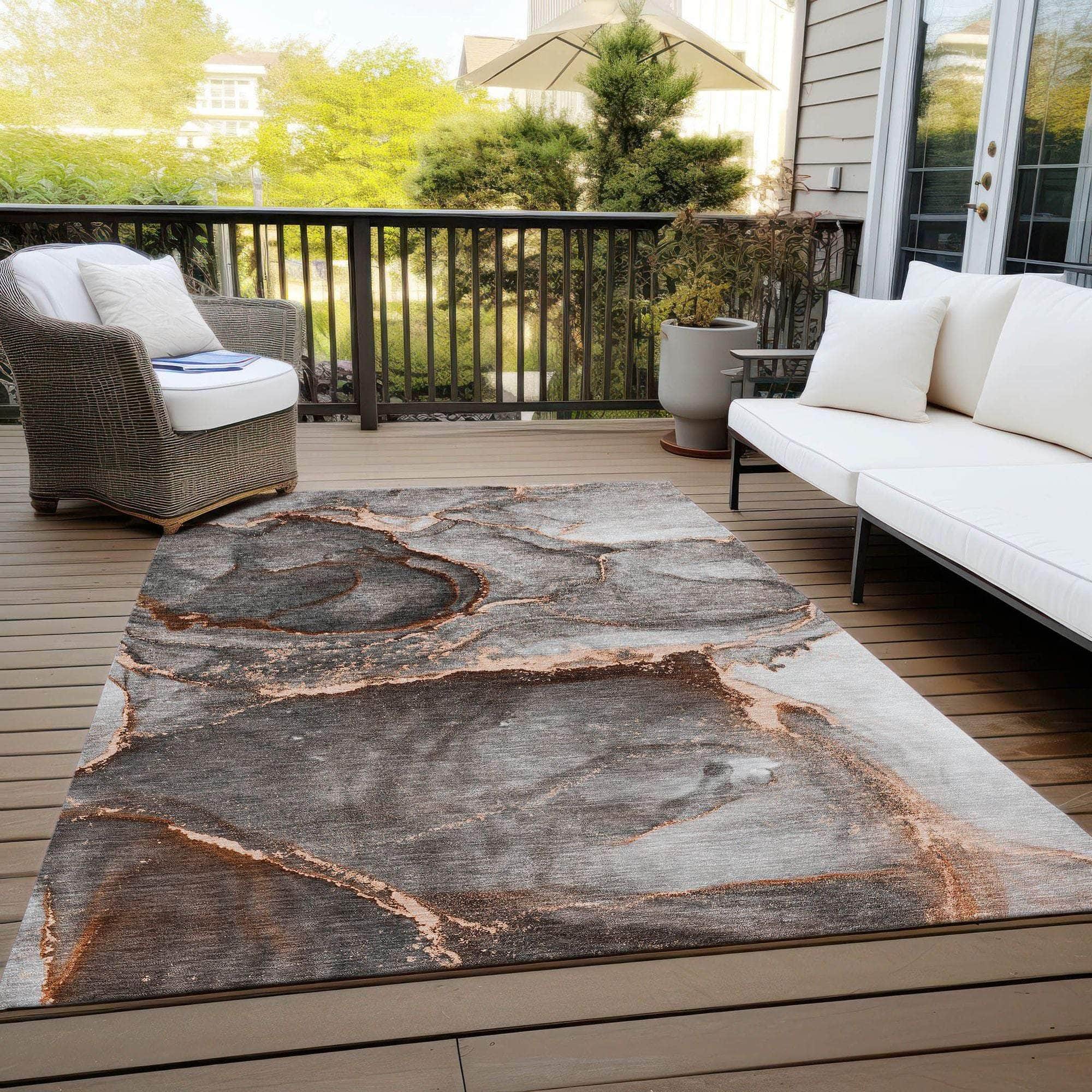 Machine Made ACN525 Peach Orange Rugs