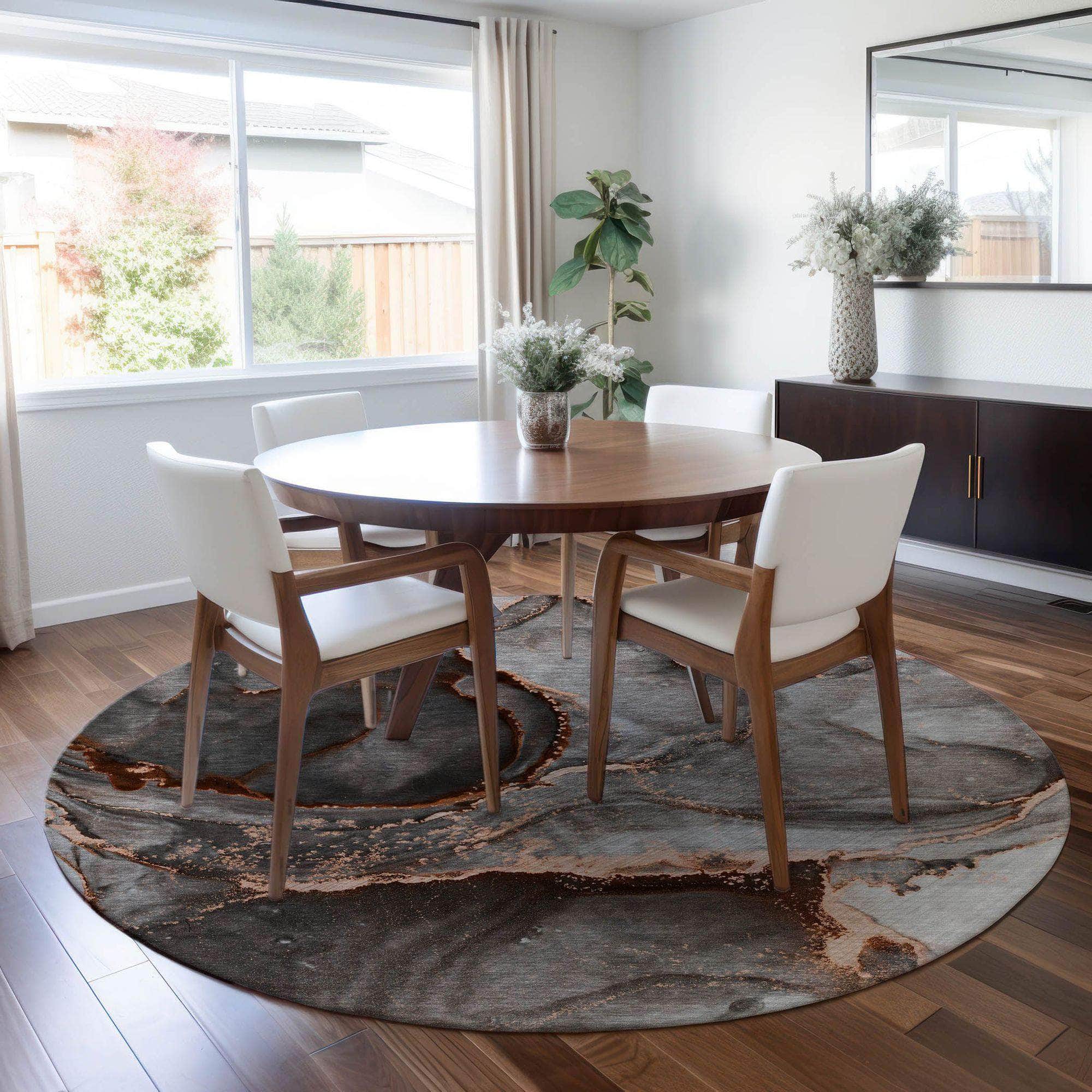Machine Made ACN525 Peach Orange Rugs