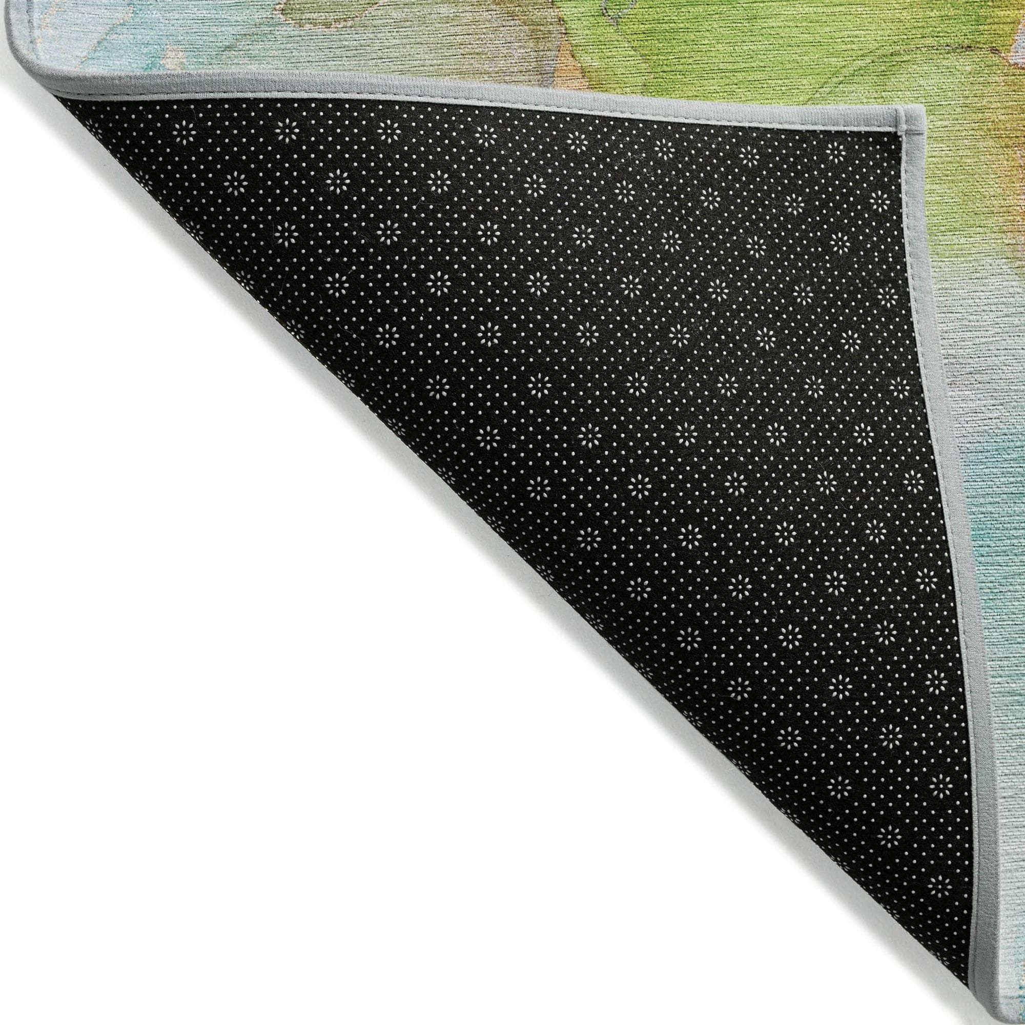Machine Made ACN526 Blue Rugs