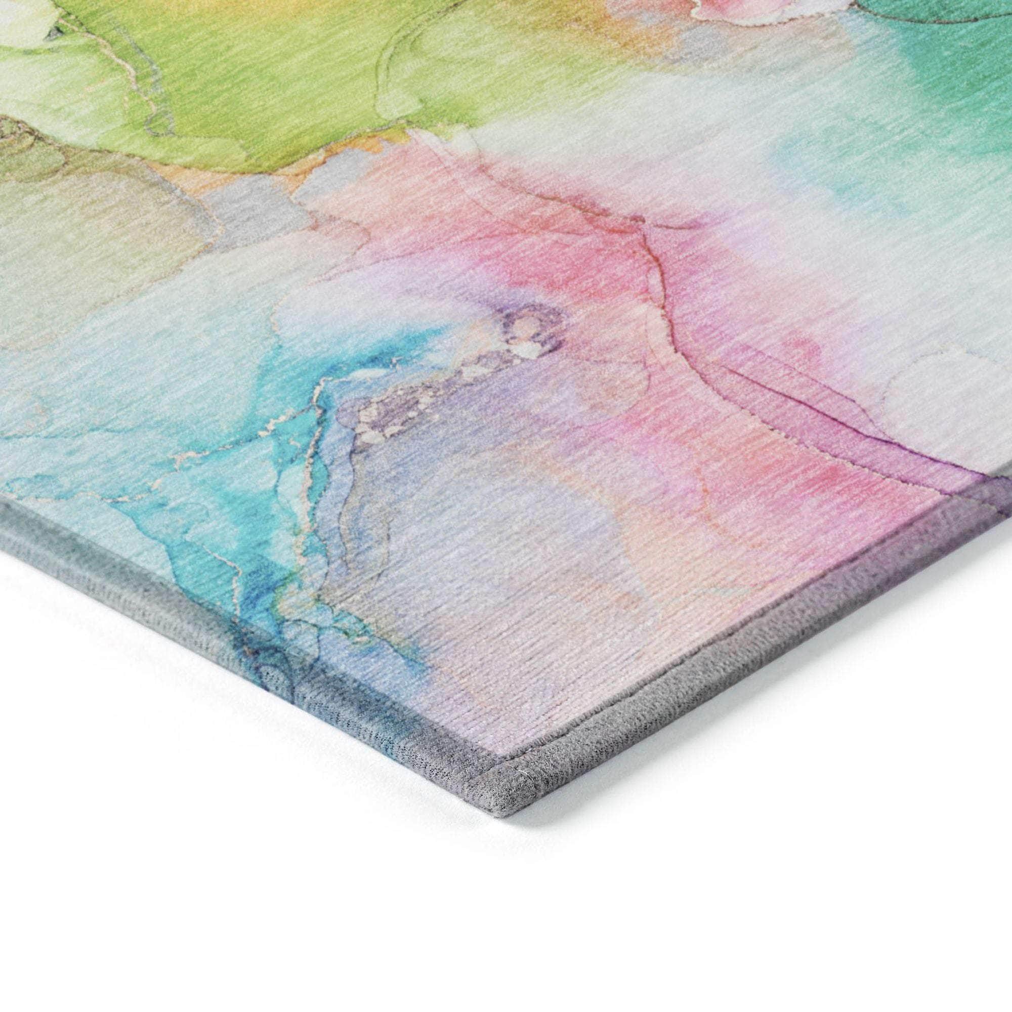 Machine Made ACN526 Blue Rugs