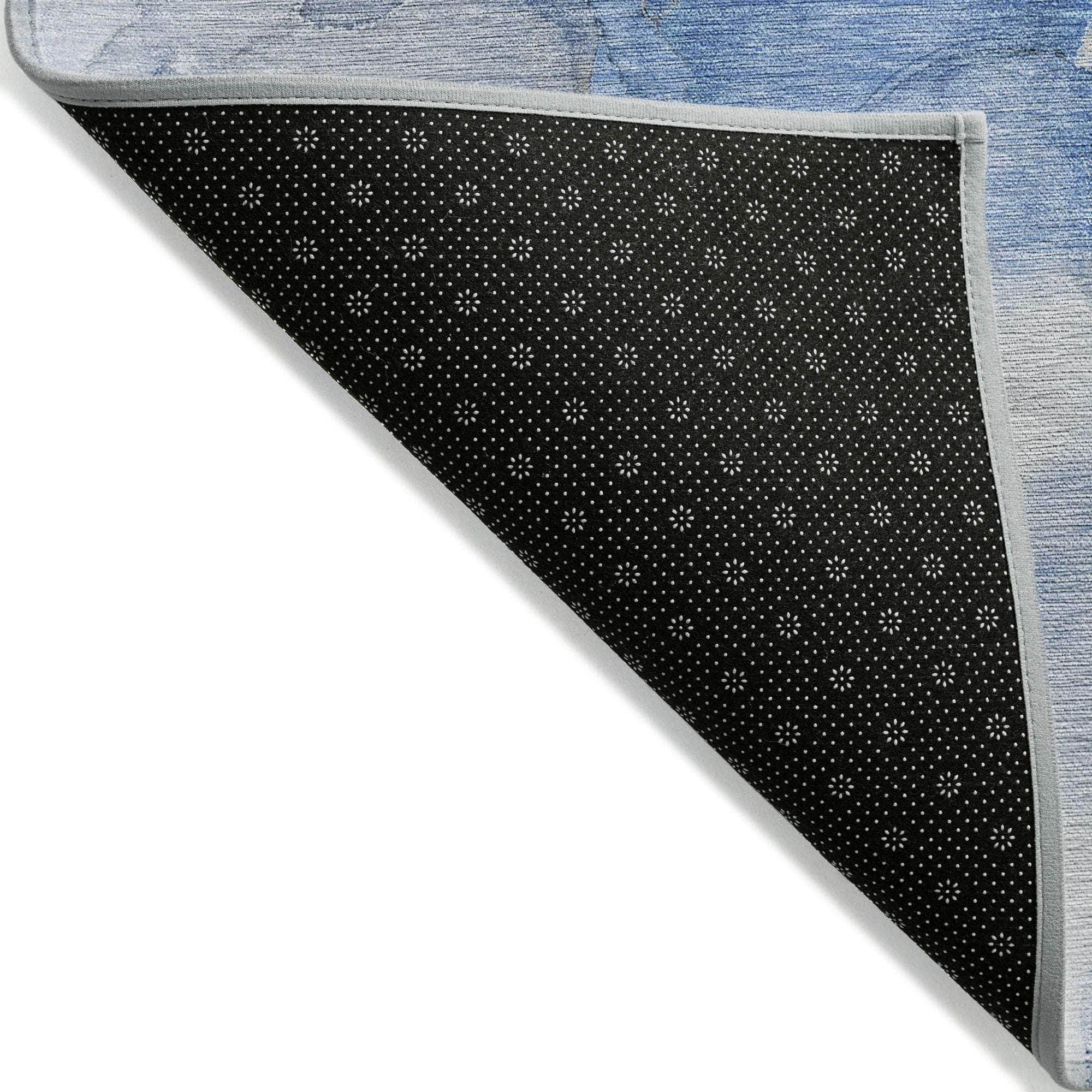 Machine Made ACN526 Navy Blue Rugs