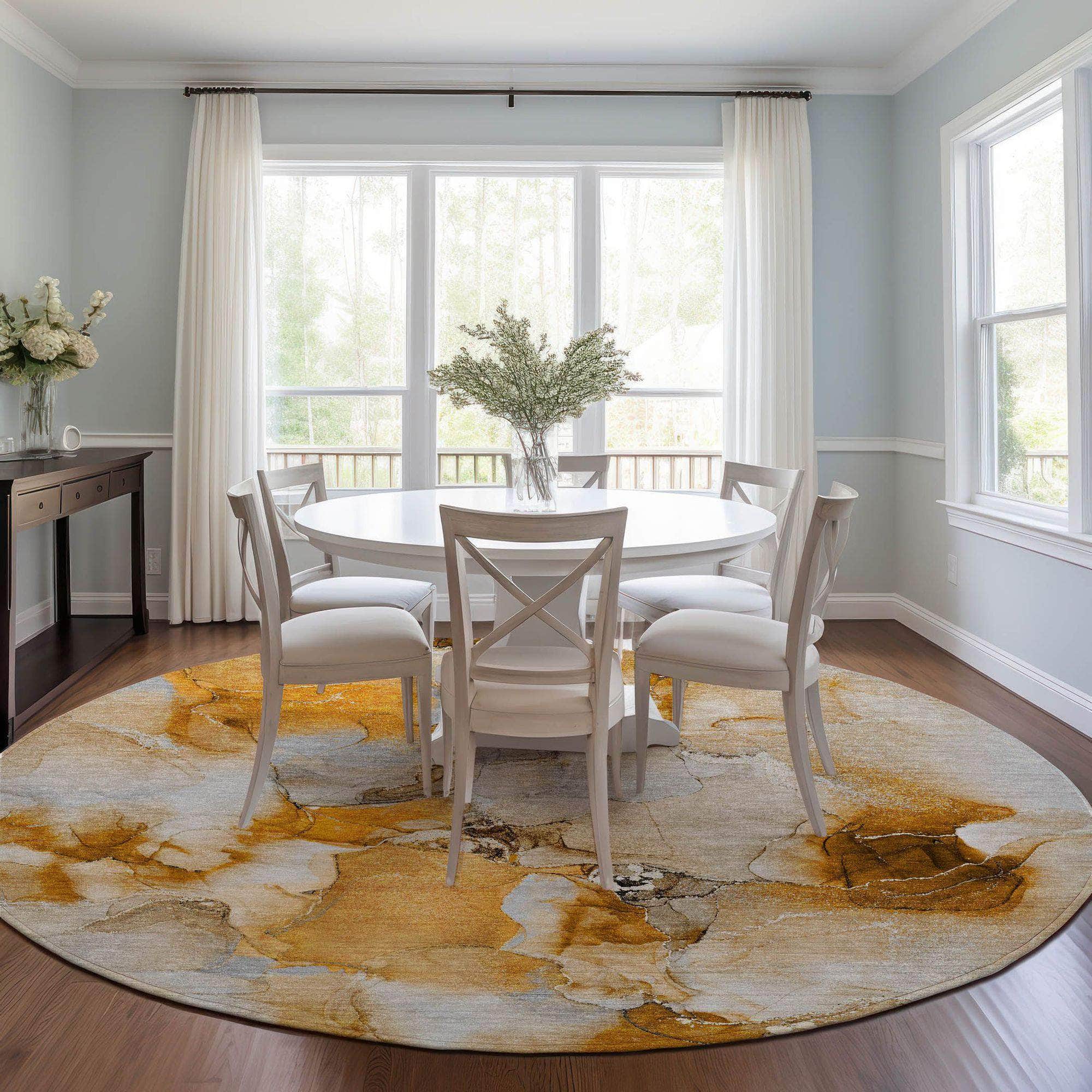 Machine Made ACN526 Orange Rugs