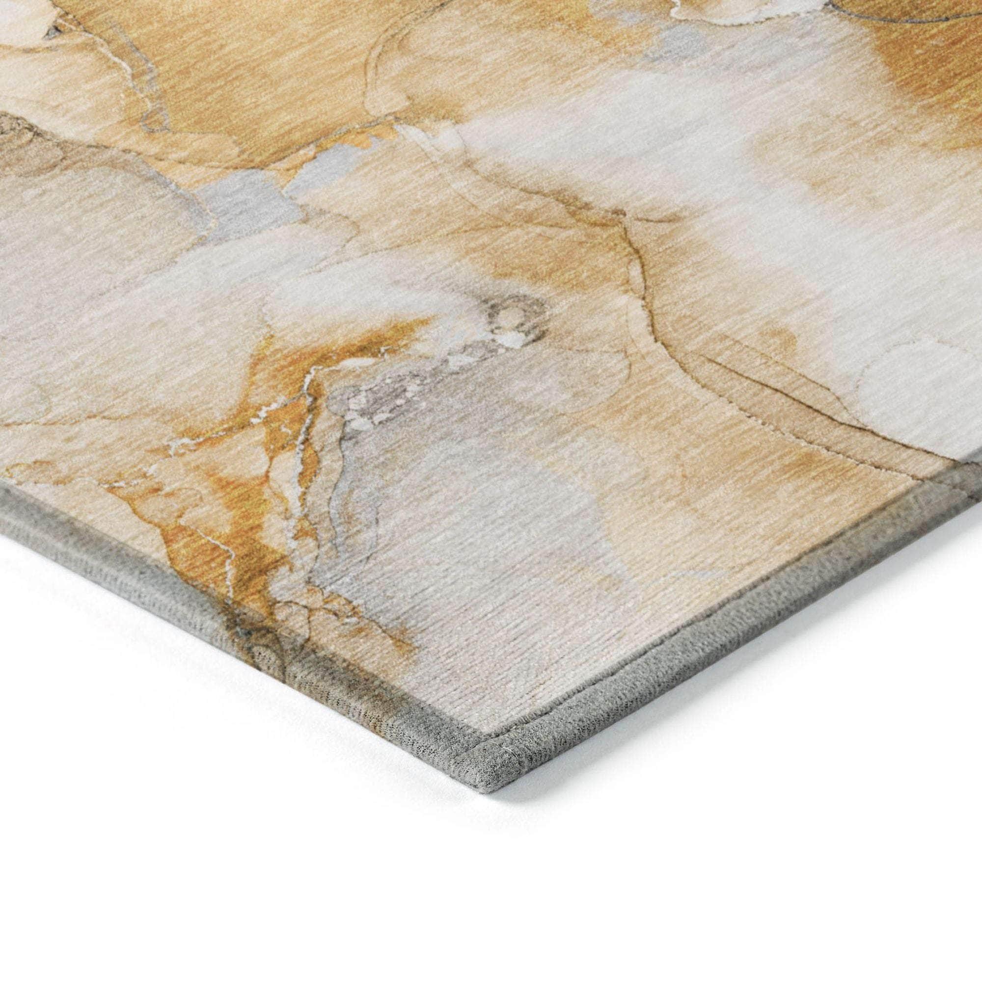 Machine Made ACN526 Orange Rugs