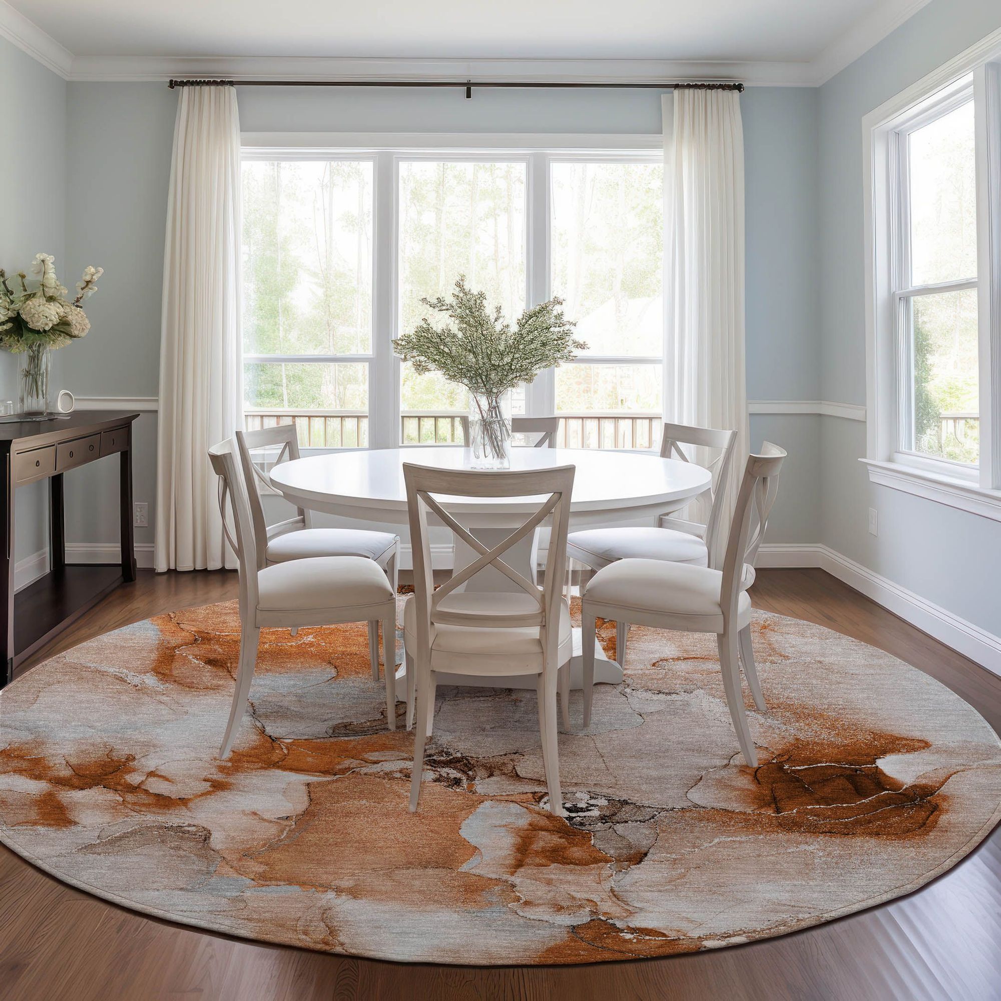 Machine Made ACN526 Paprika Orange Rugs