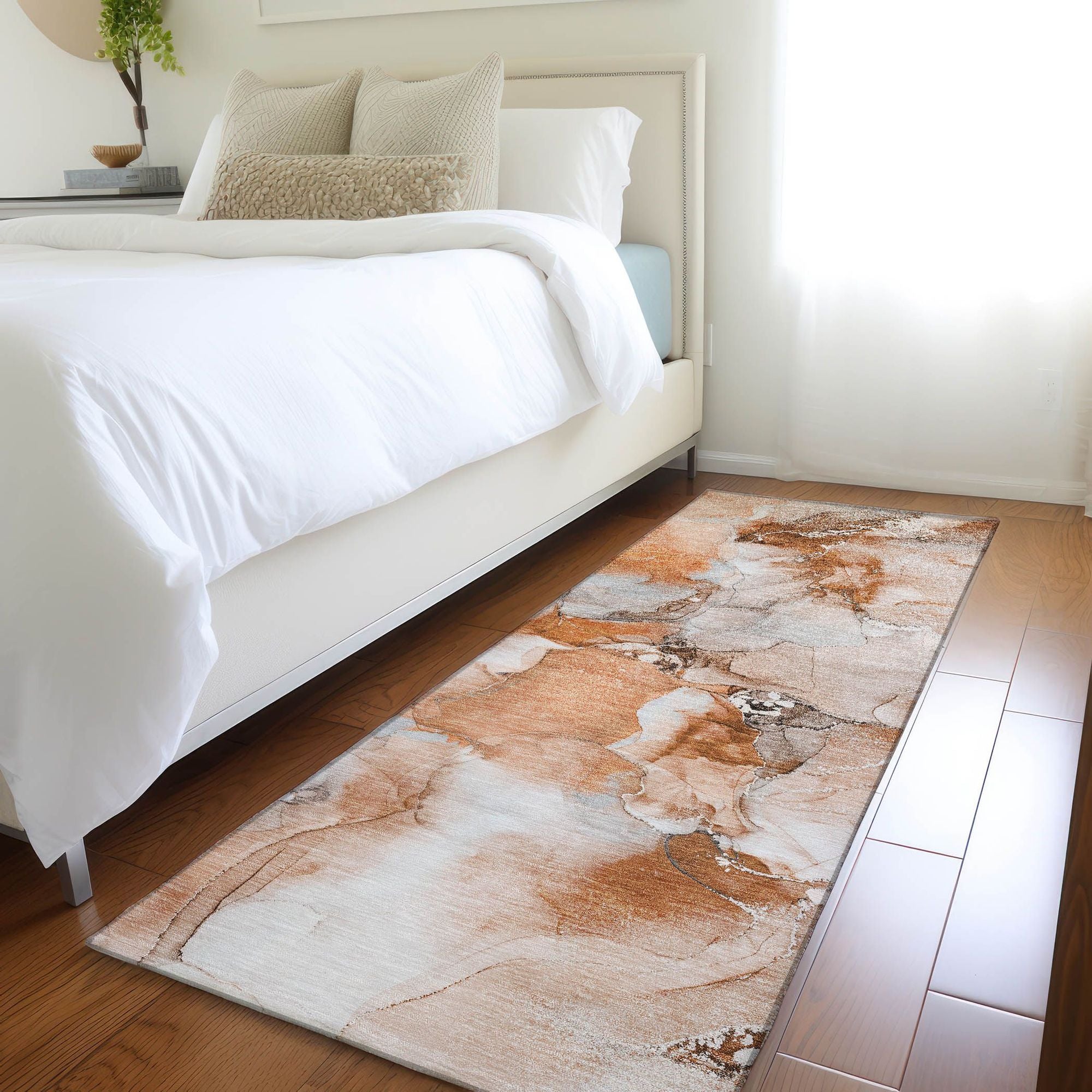 Machine Made ACN526 Paprika Orange Rugs