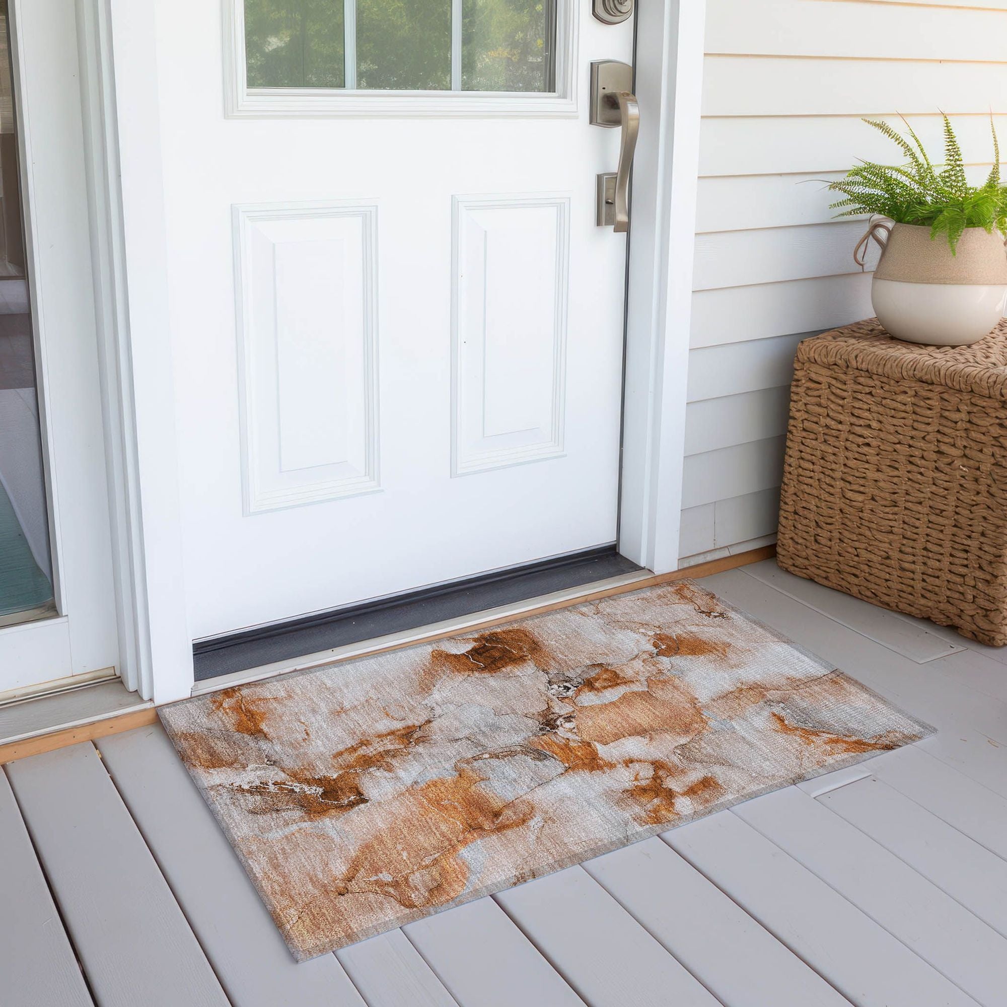 Machine Made ACN526 Paprika Orange Rugs
