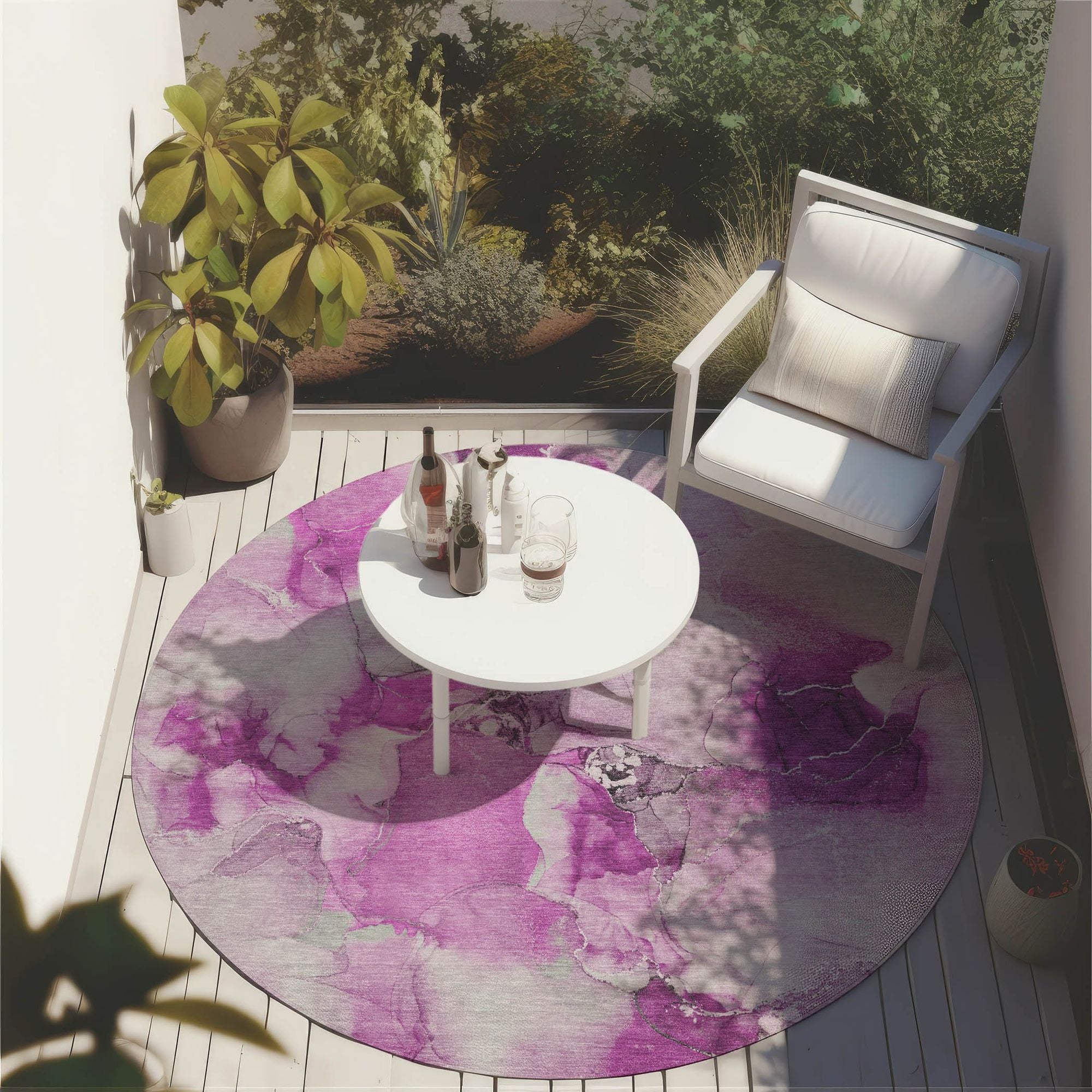 Machine Made ACN526 Pink Rugs
