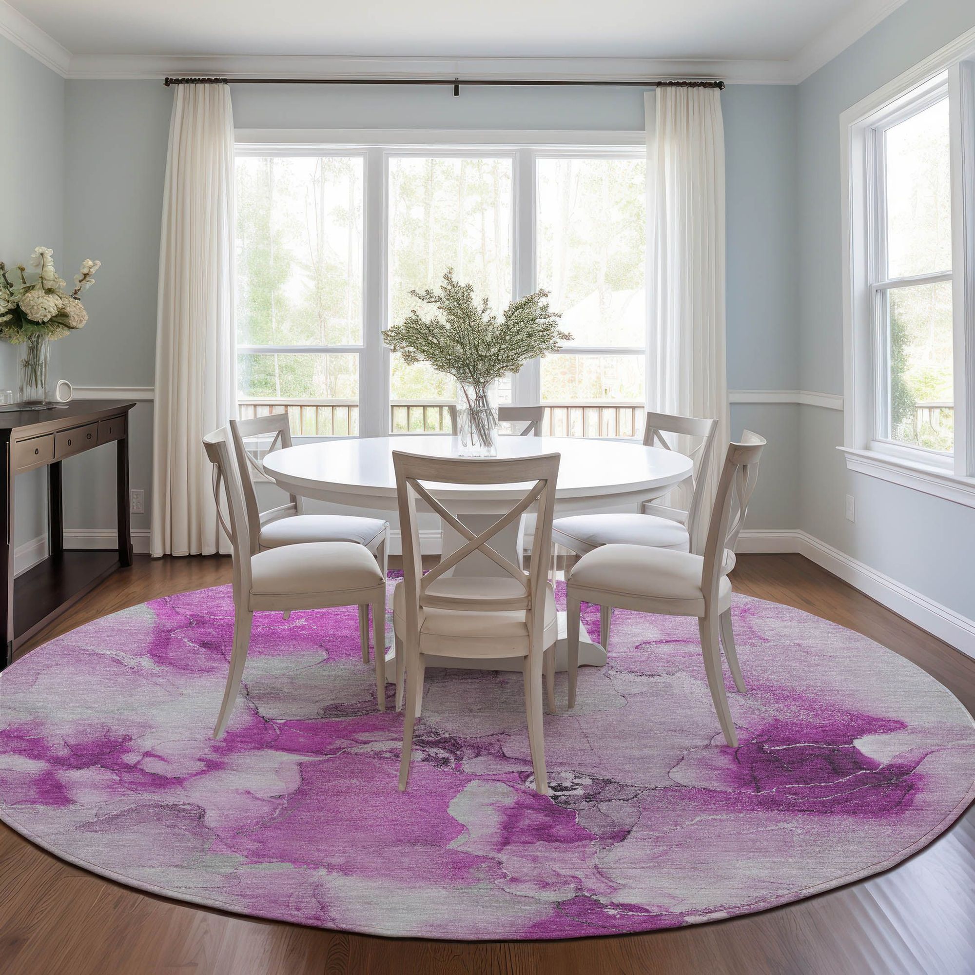 Machine Made ACN526 Pink Rugs