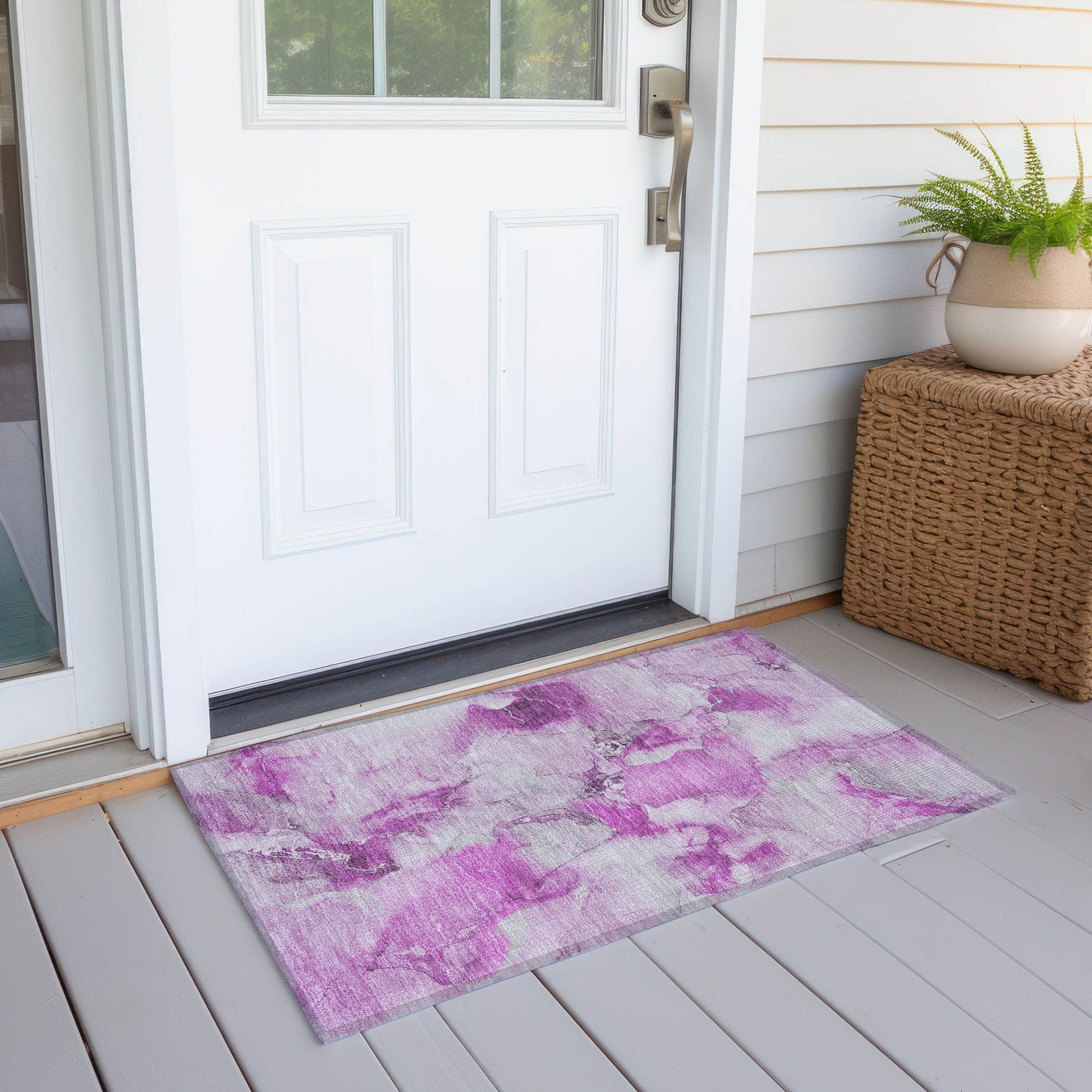 Machine Made ACN526 Pink Rugs