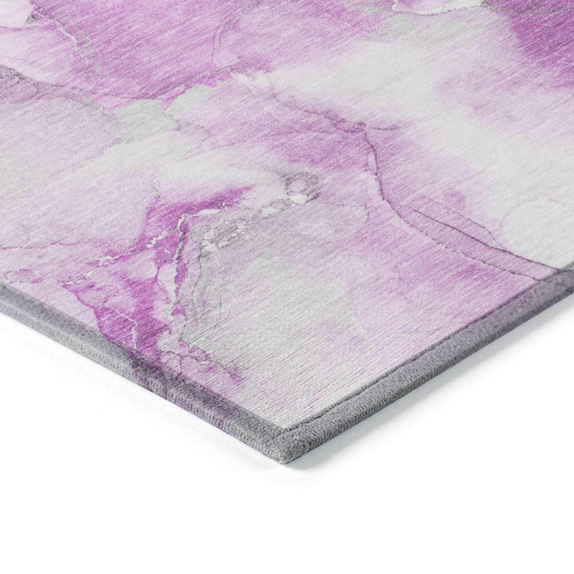 Machine Made ACN526 Pink Rugs