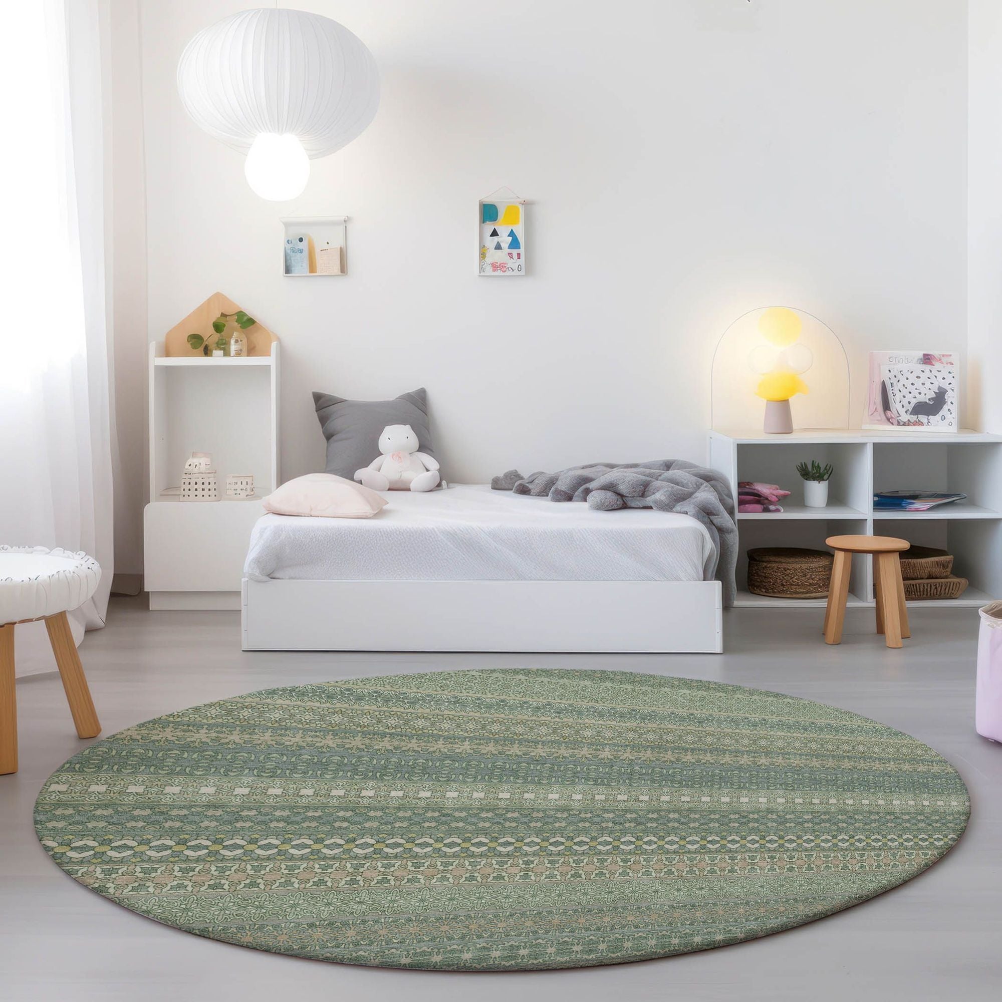 Machine Made ACN527 Aloe Green Rugs
