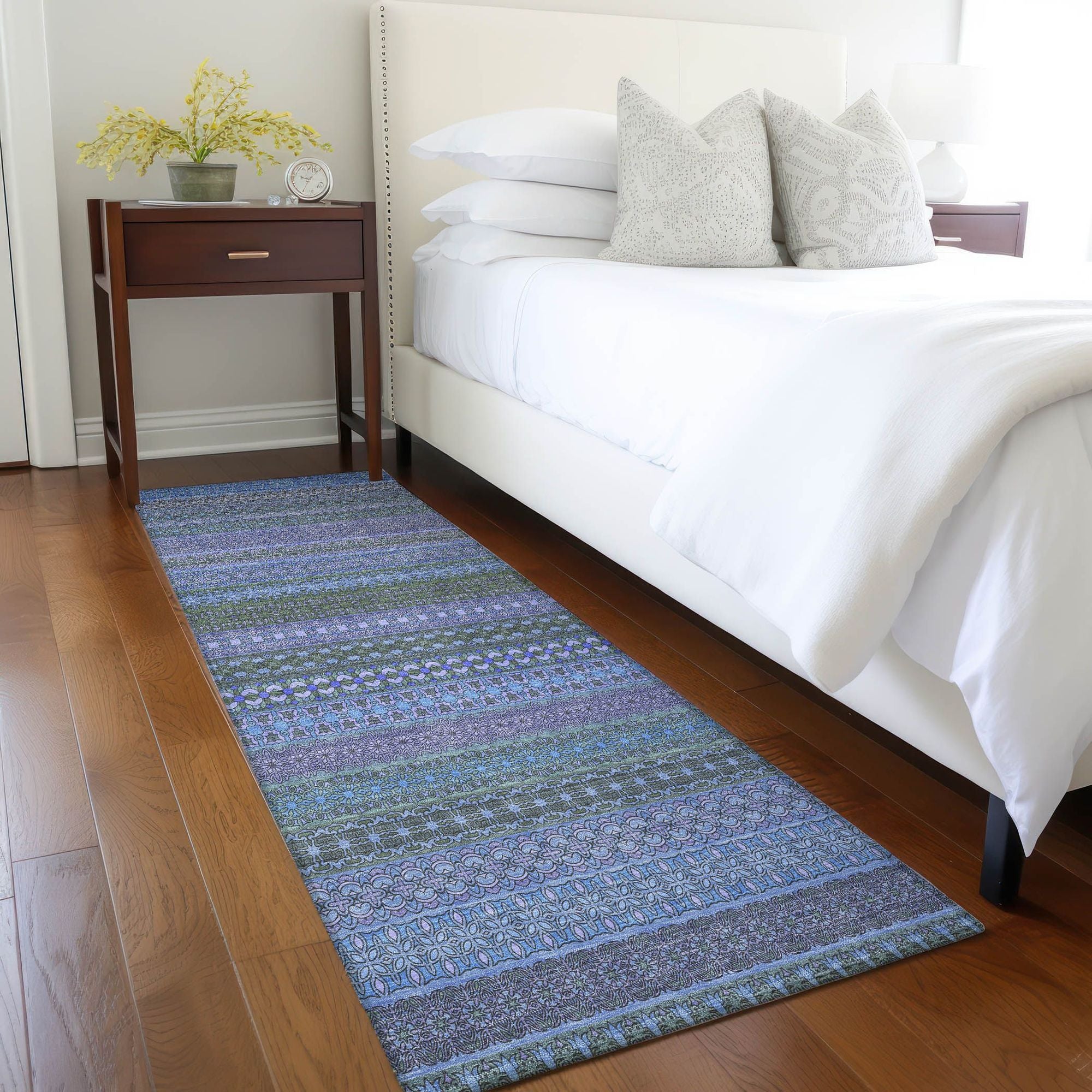 Machine Made ACN527 Blue Rugs