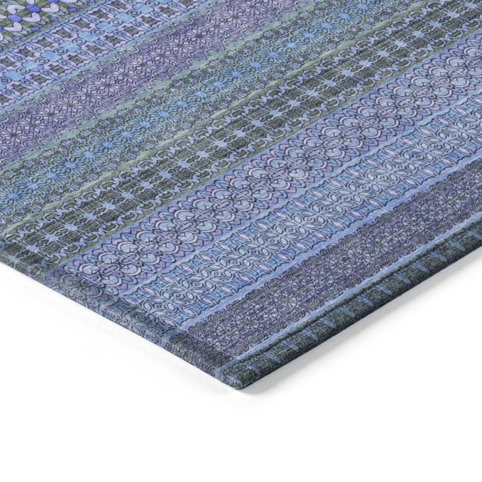 Machine Made ACN527 Blue Rugs