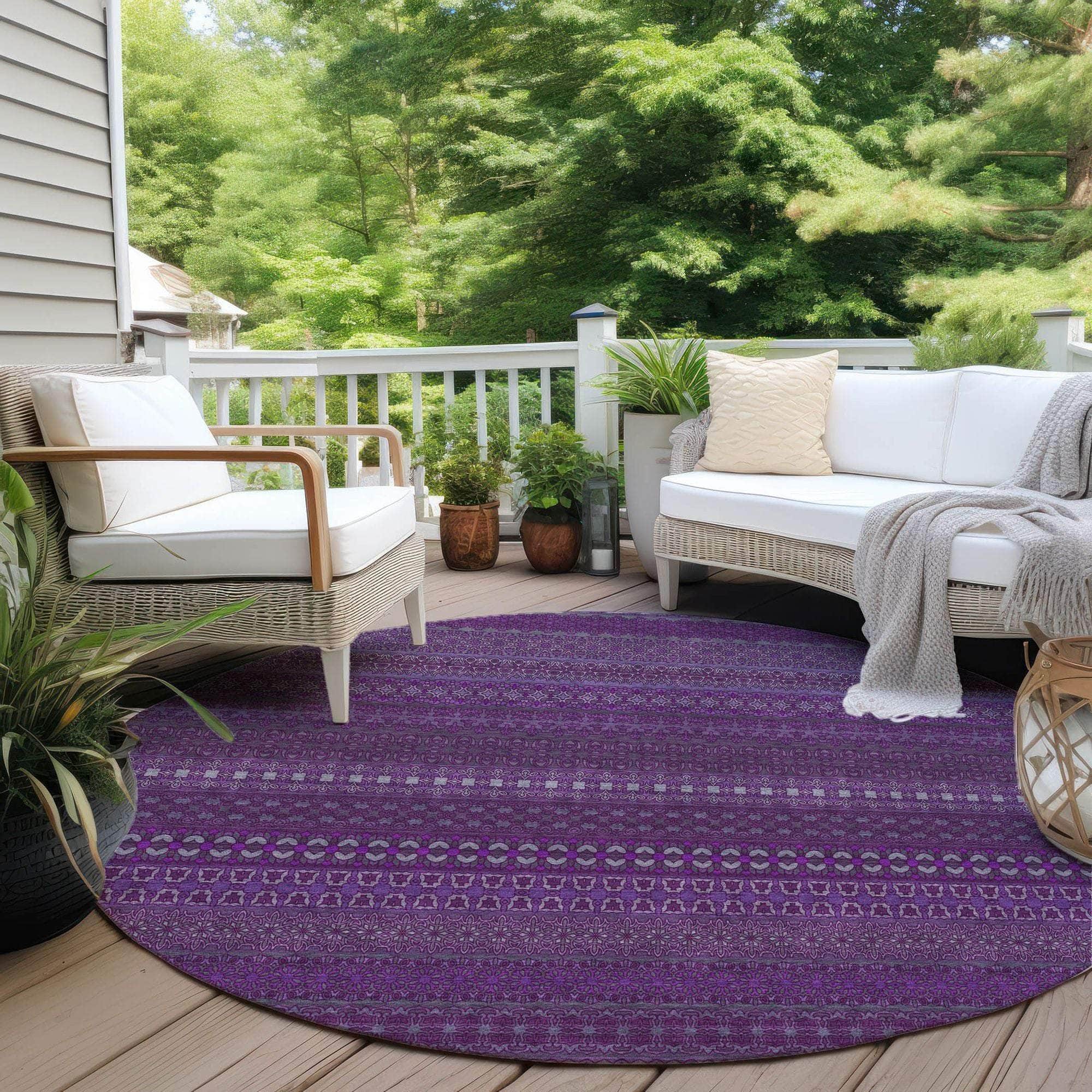 Machine Made ACN527 Eggplant Purple Rugs