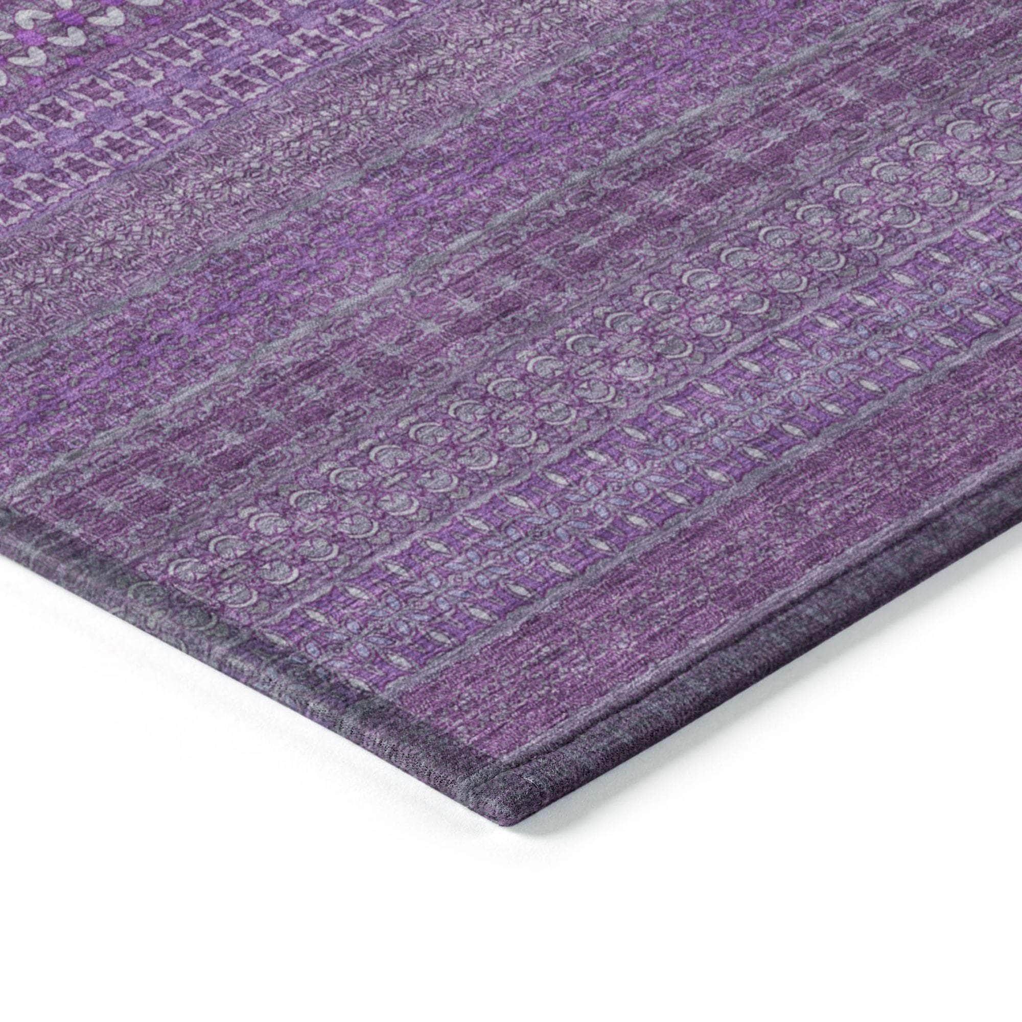 Machine Made ACN527 Eggplant Purple Rugs