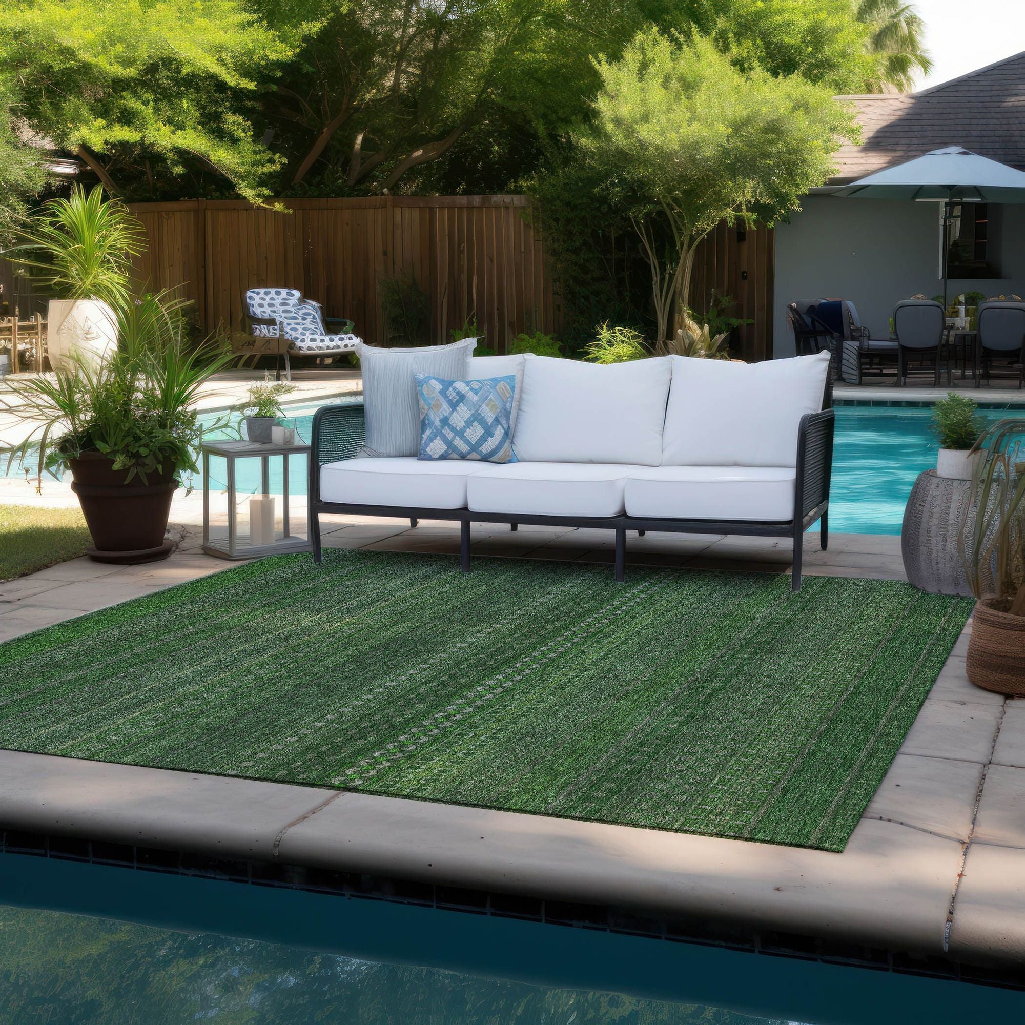 Machine Made ACN527 Fern Green Rugs