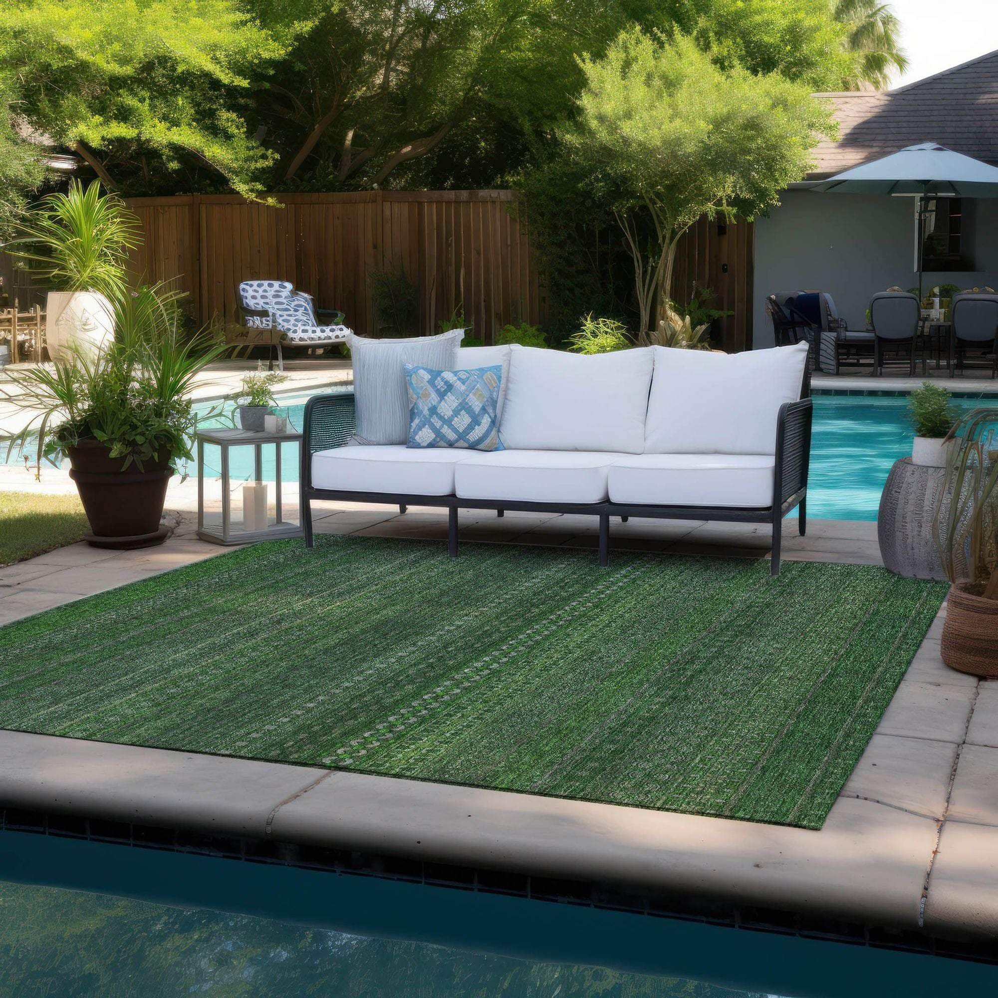 Machine Made ACN527 Fern Green Rugs