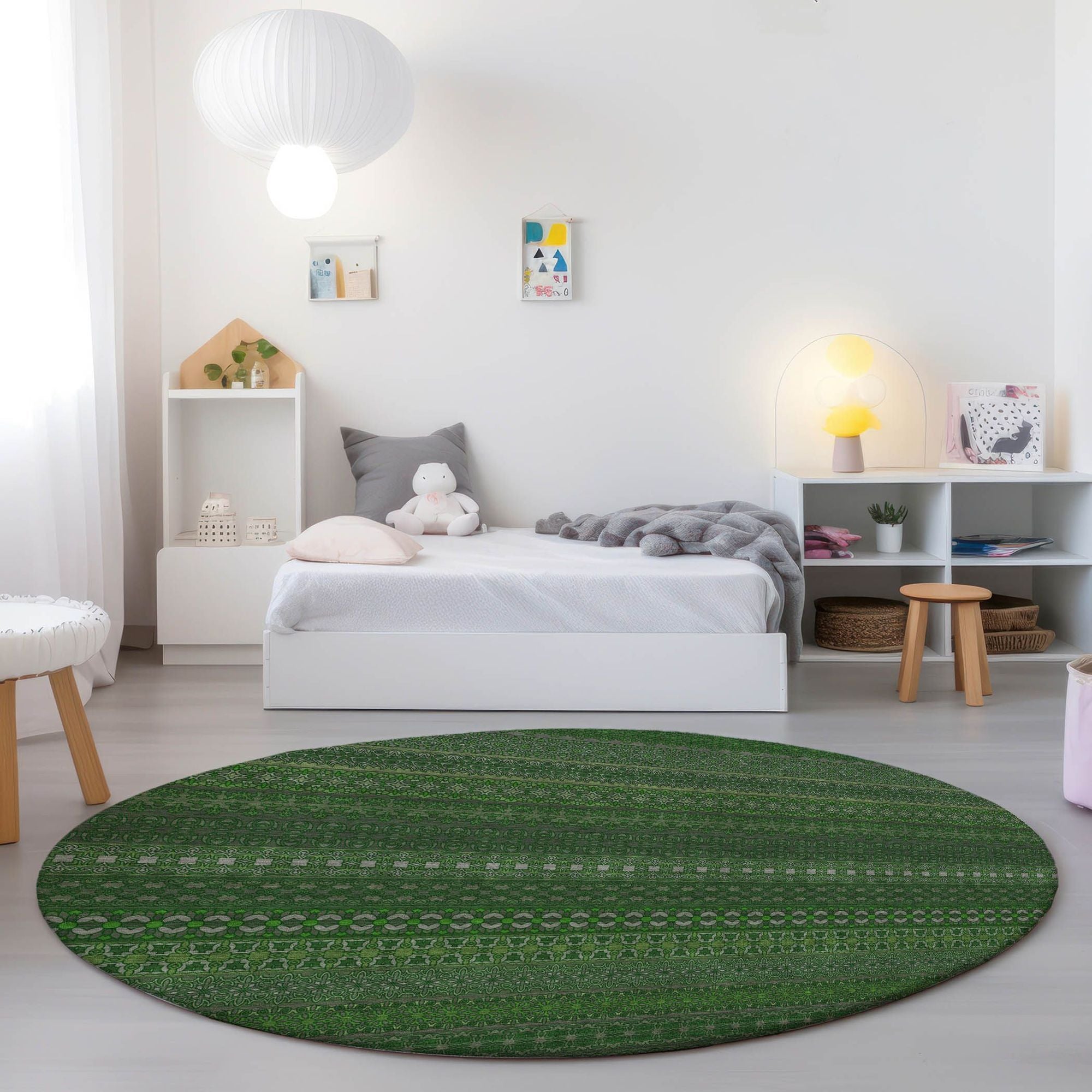 Machine Made ACN527 Fern Green Rugs