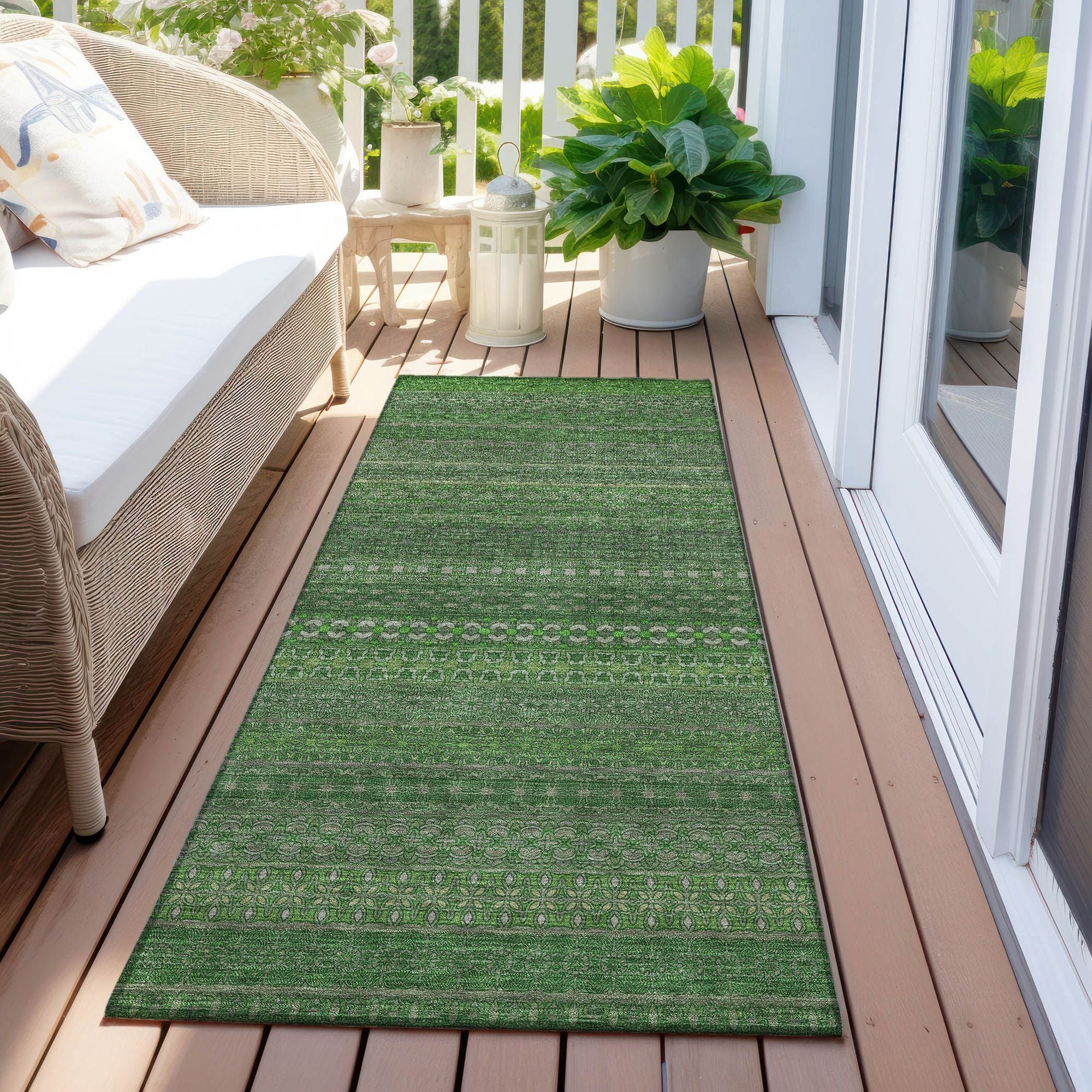Machine Made ACN527 Fern Green Rugs