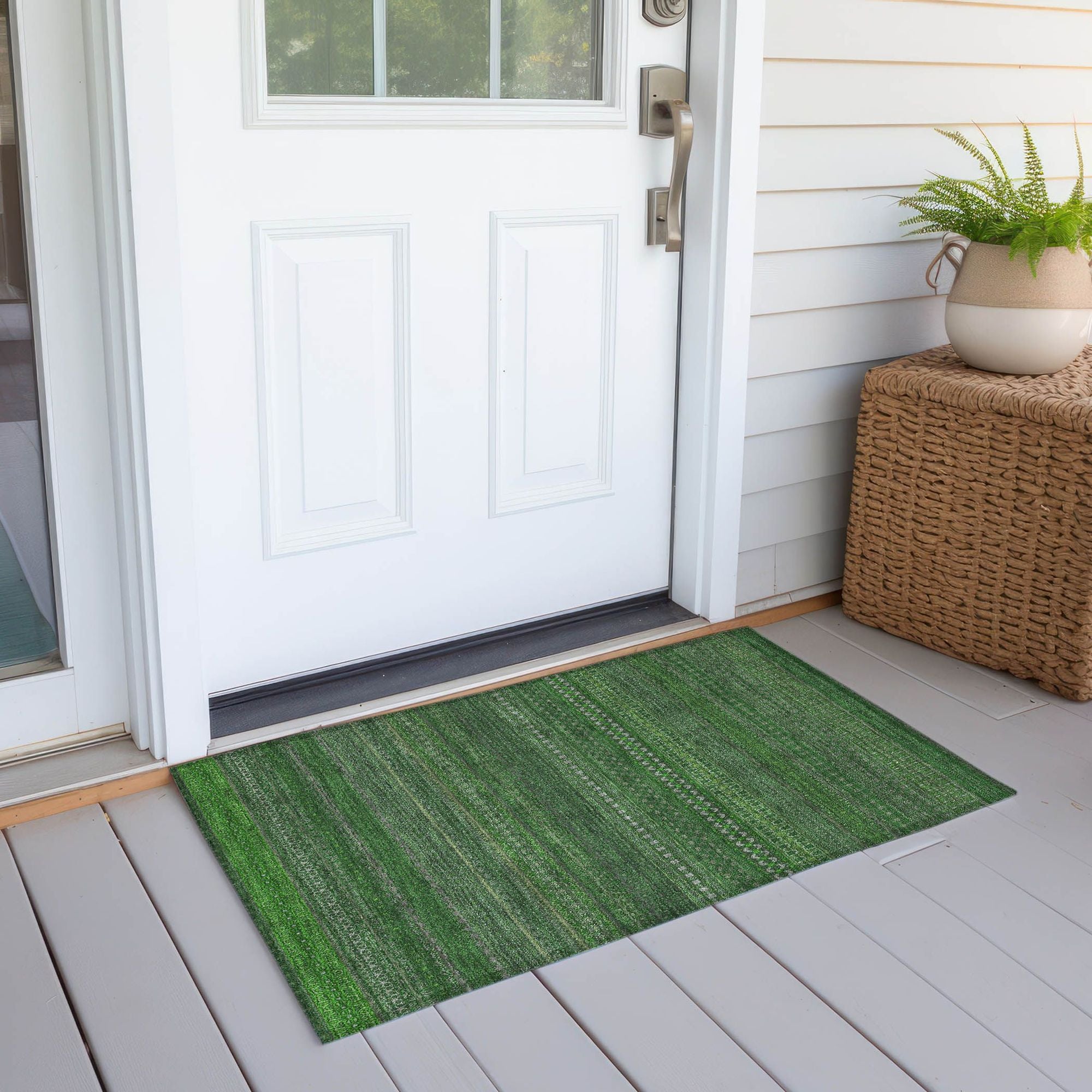 Machine Made ACN527 Fern Green Rugs