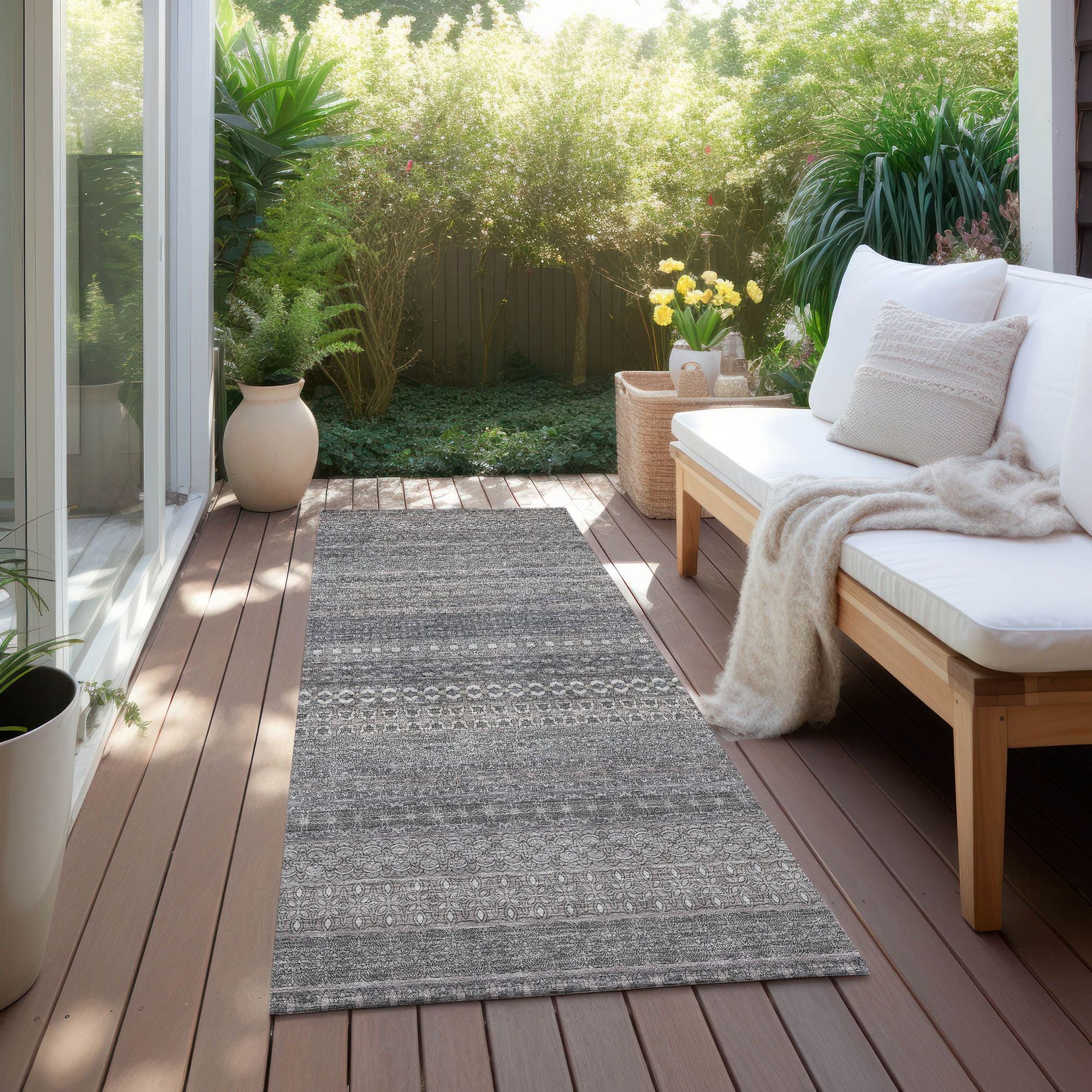 Machine Made ACN527 Gray Rugs