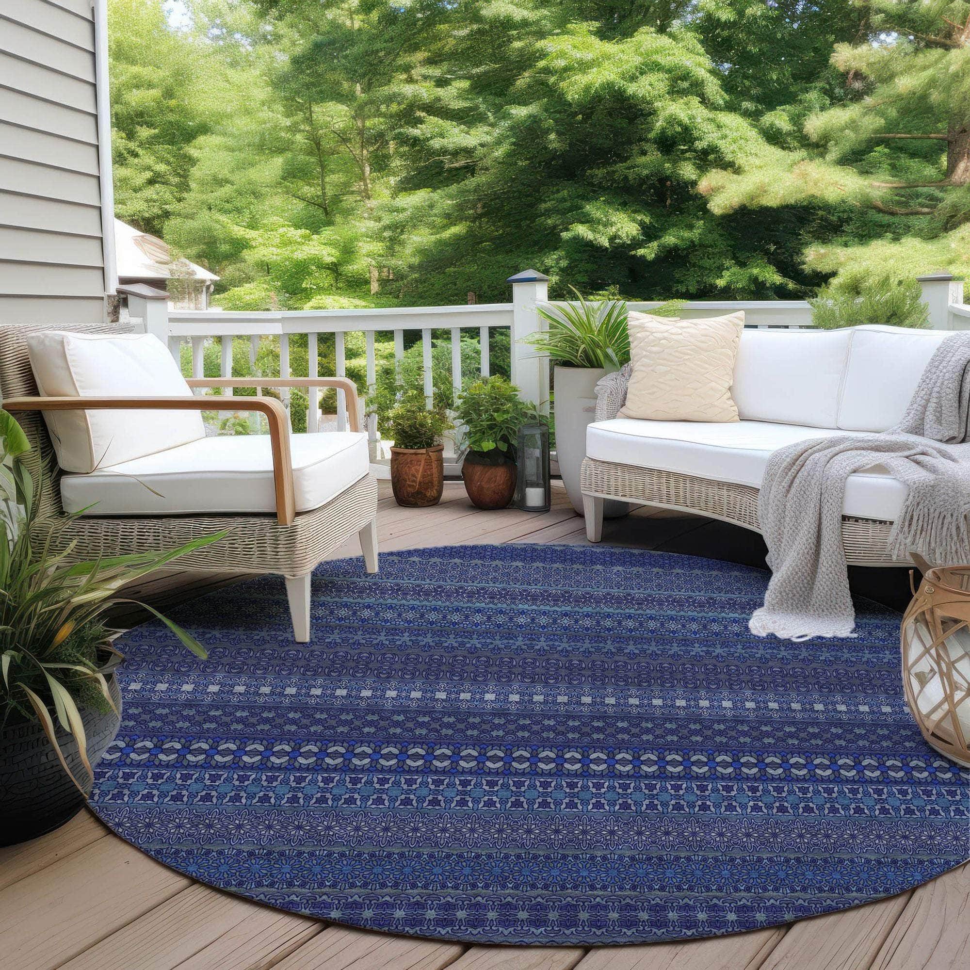 Machine Made ACN527 Navy Blue Rugs