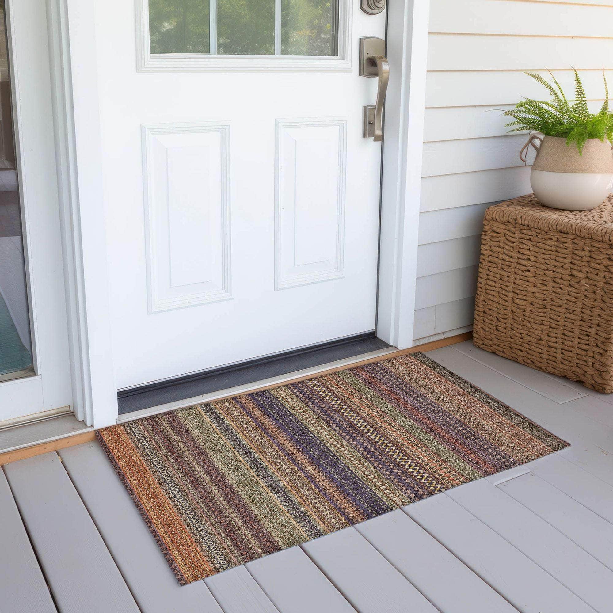 Machine Made ACN527 Paprika Orange Rugs