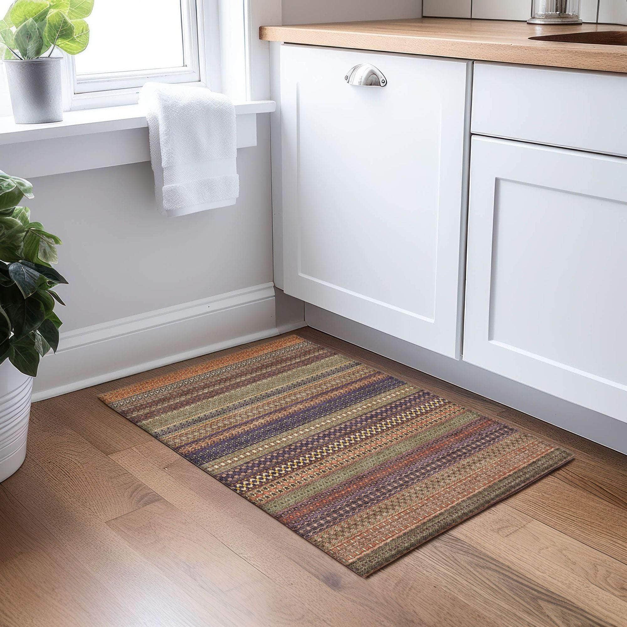 Machine Made ACN527 Paprika Orange Rugs