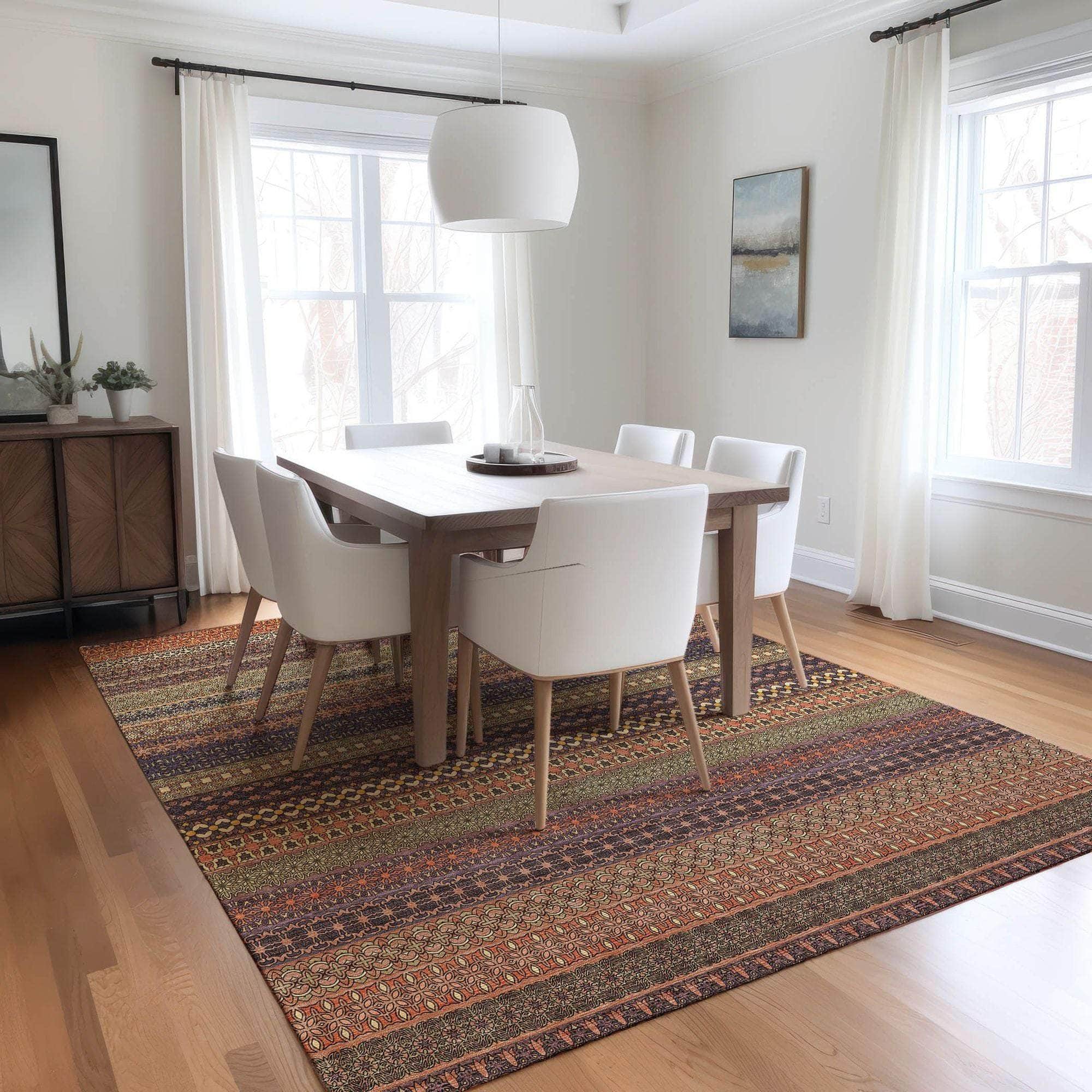 Machine Made ACN527 Paprika Orange Rugs