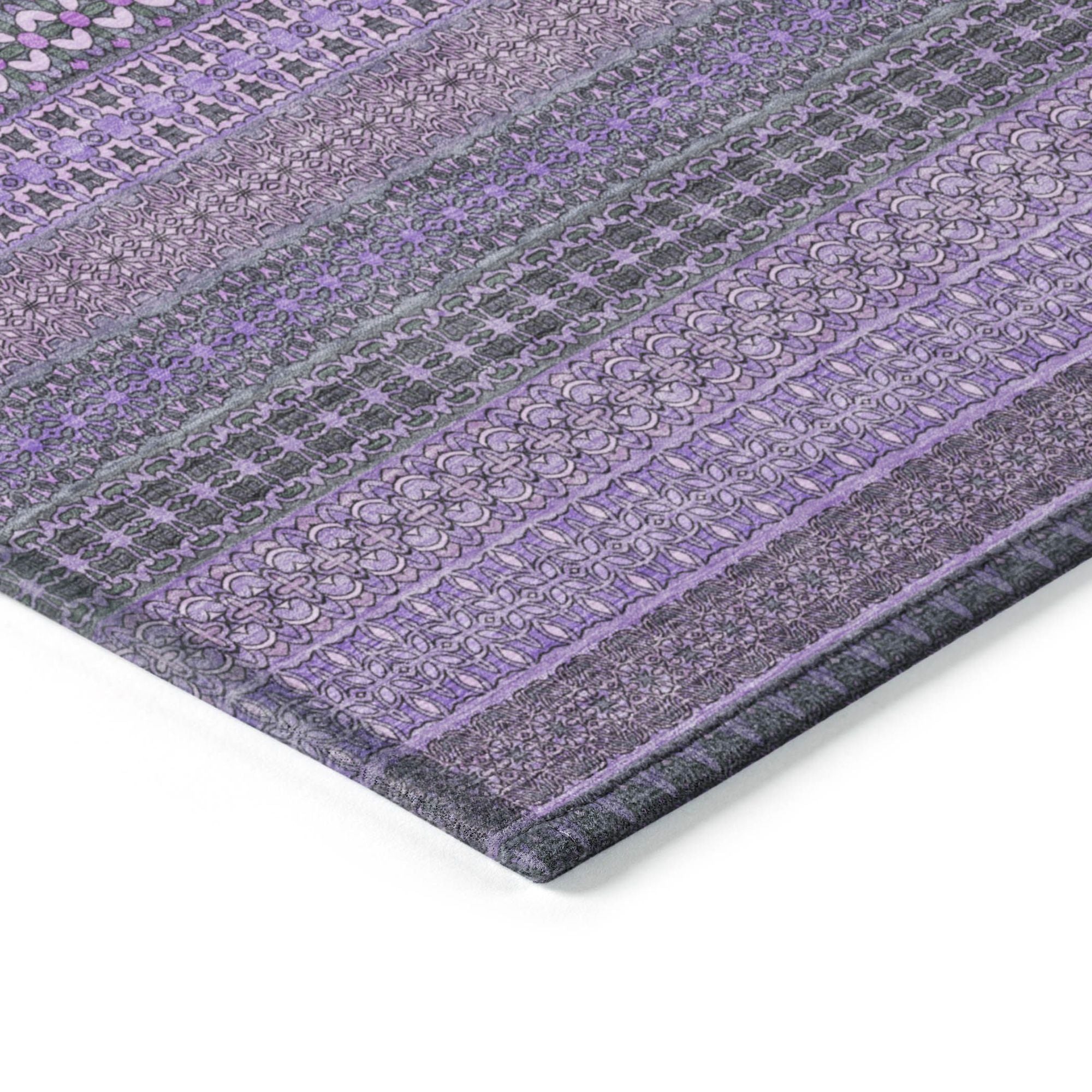 Machine Made ACN527 Purple Rugs