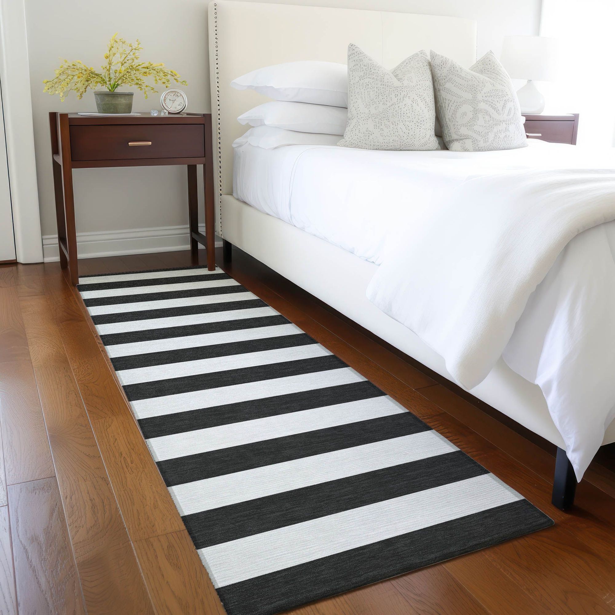 Machine Made ACN528 Black Rugs