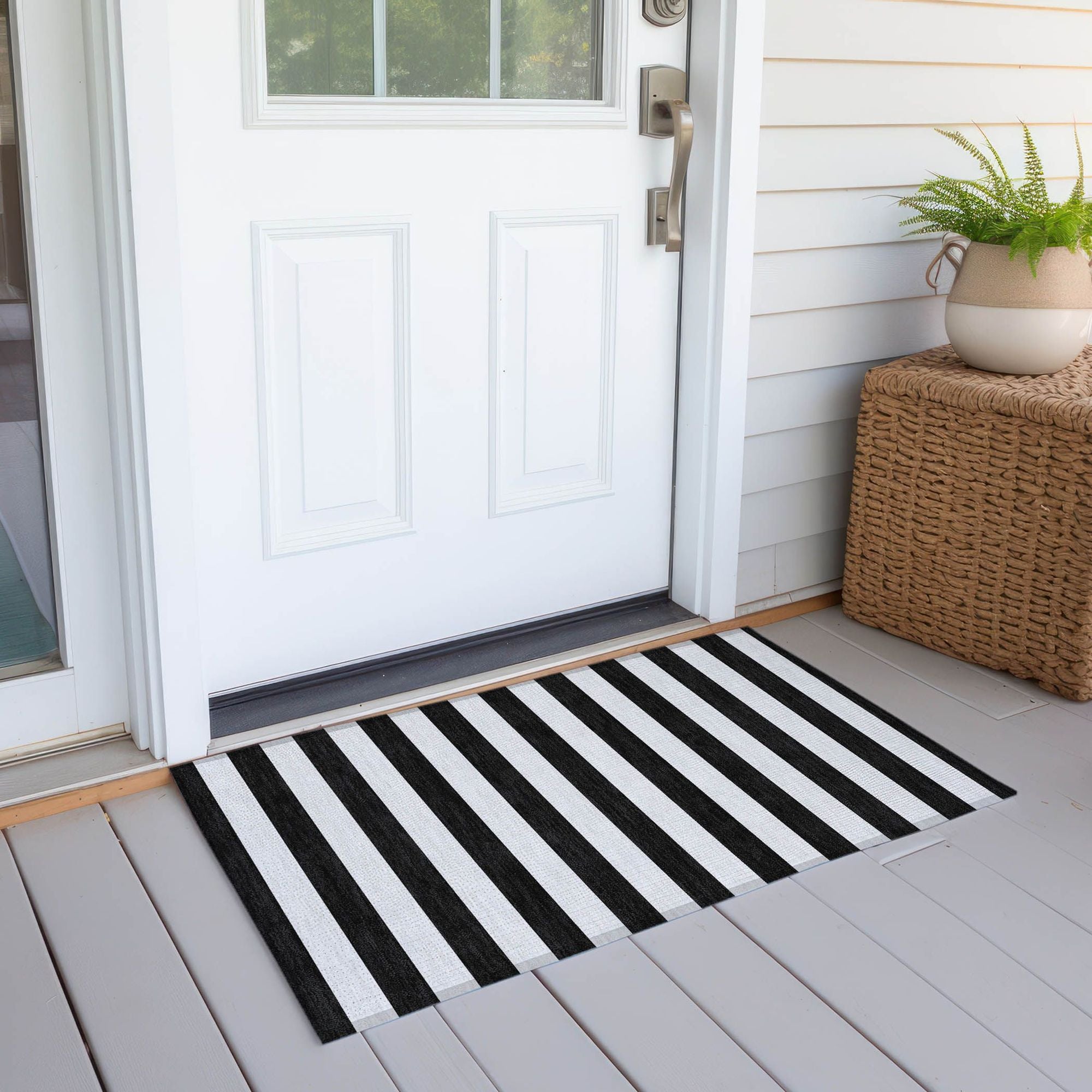 Machine Made ACN528 Black Rugs