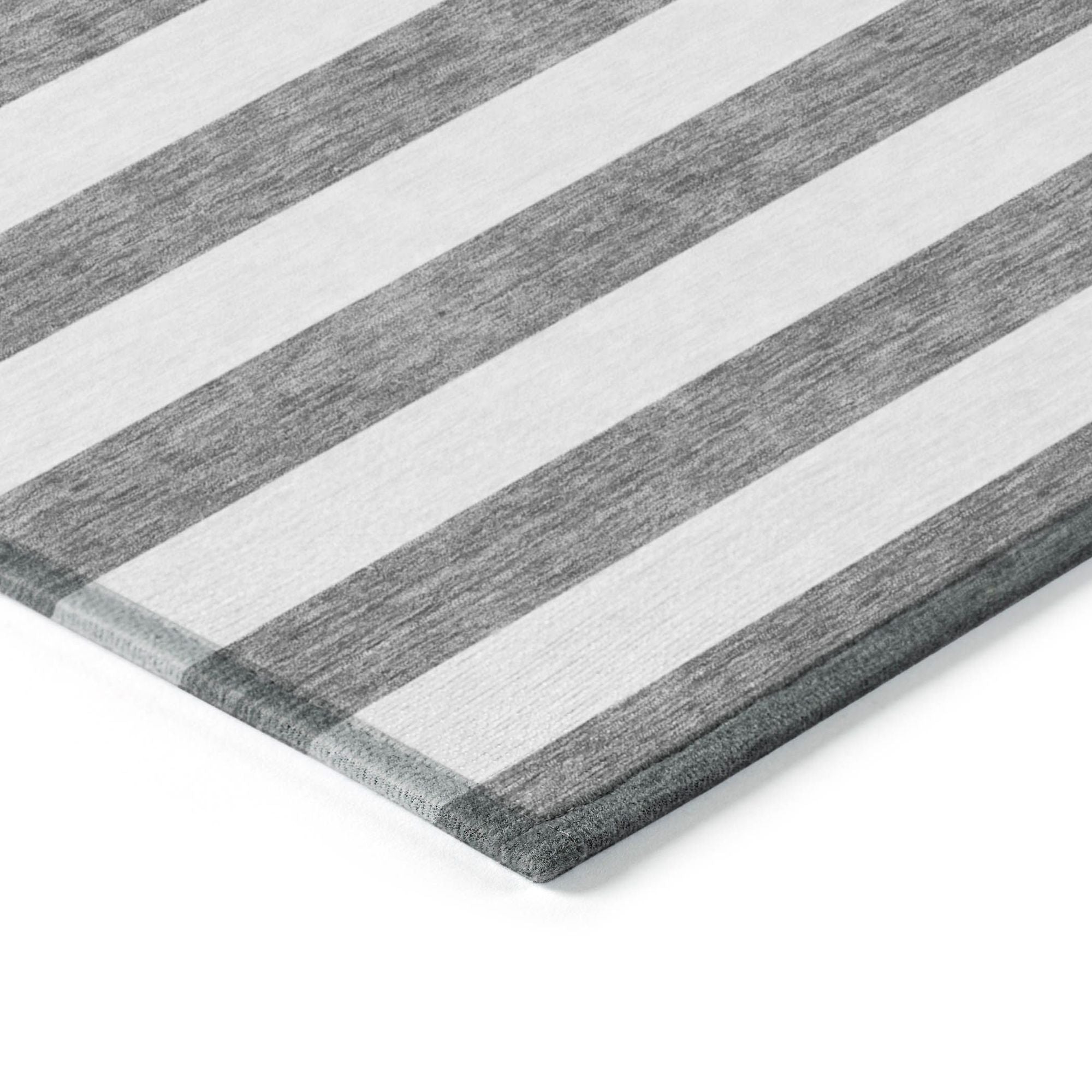 Machine Made ACN528 Charcoal Gray Rugs