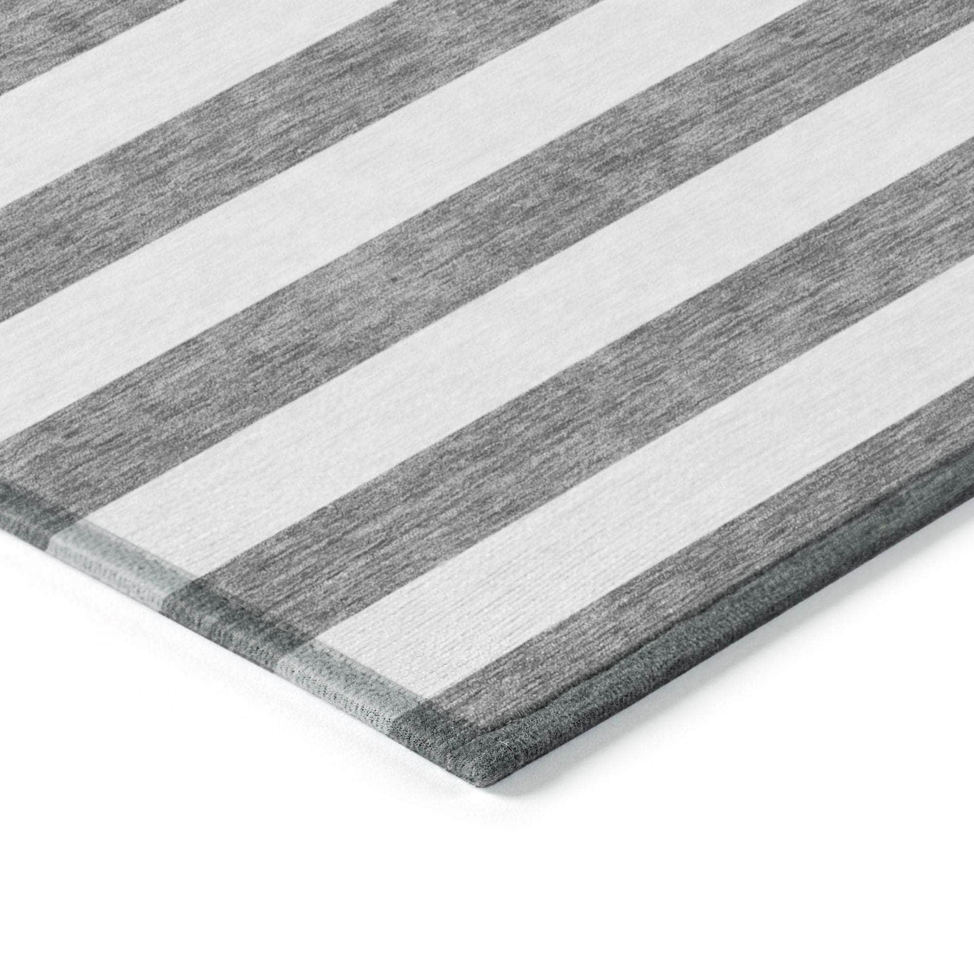 Machine Made ACN528 Charcoal Gray Rugs