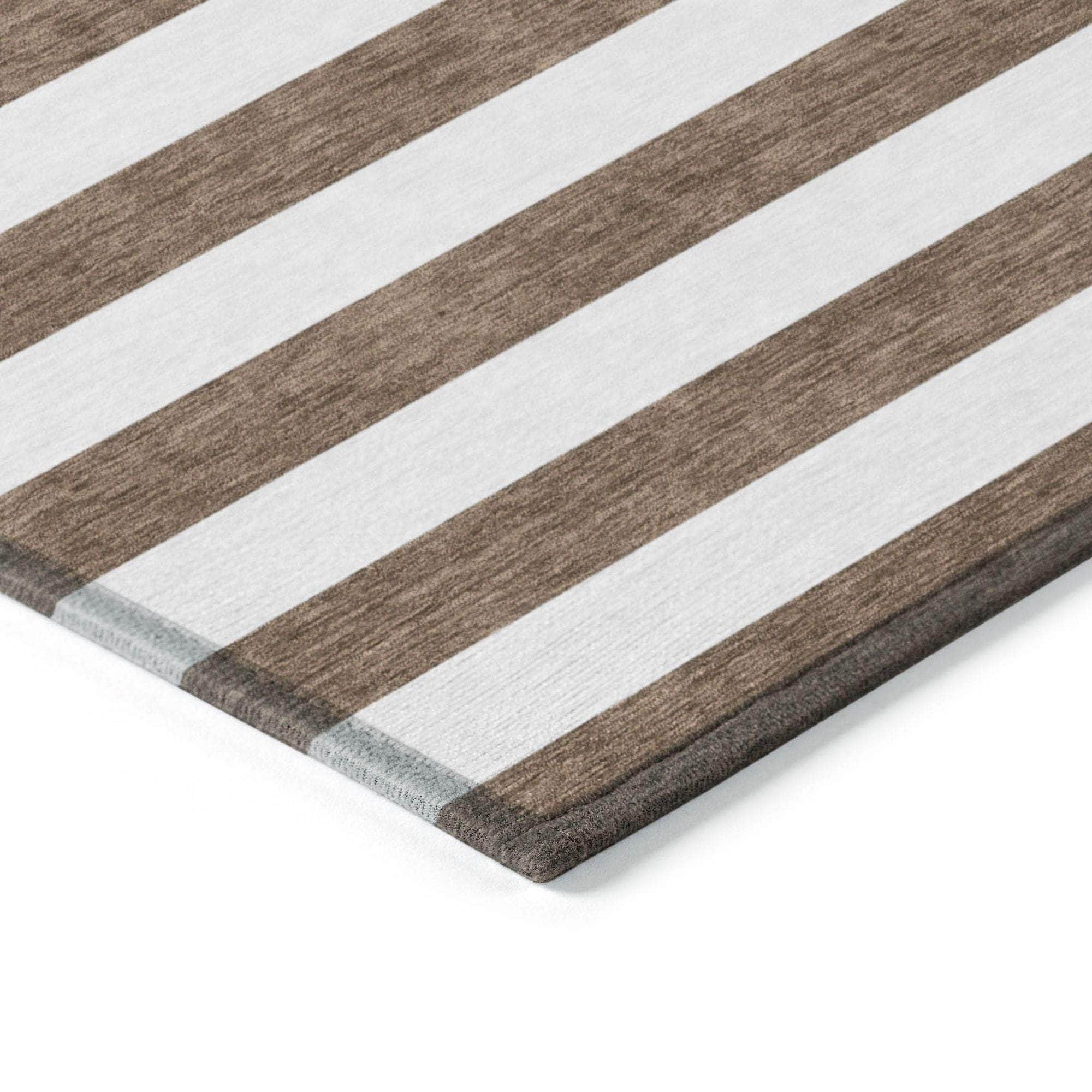 Machine Made ACN528 Chocolate Brown Rugs