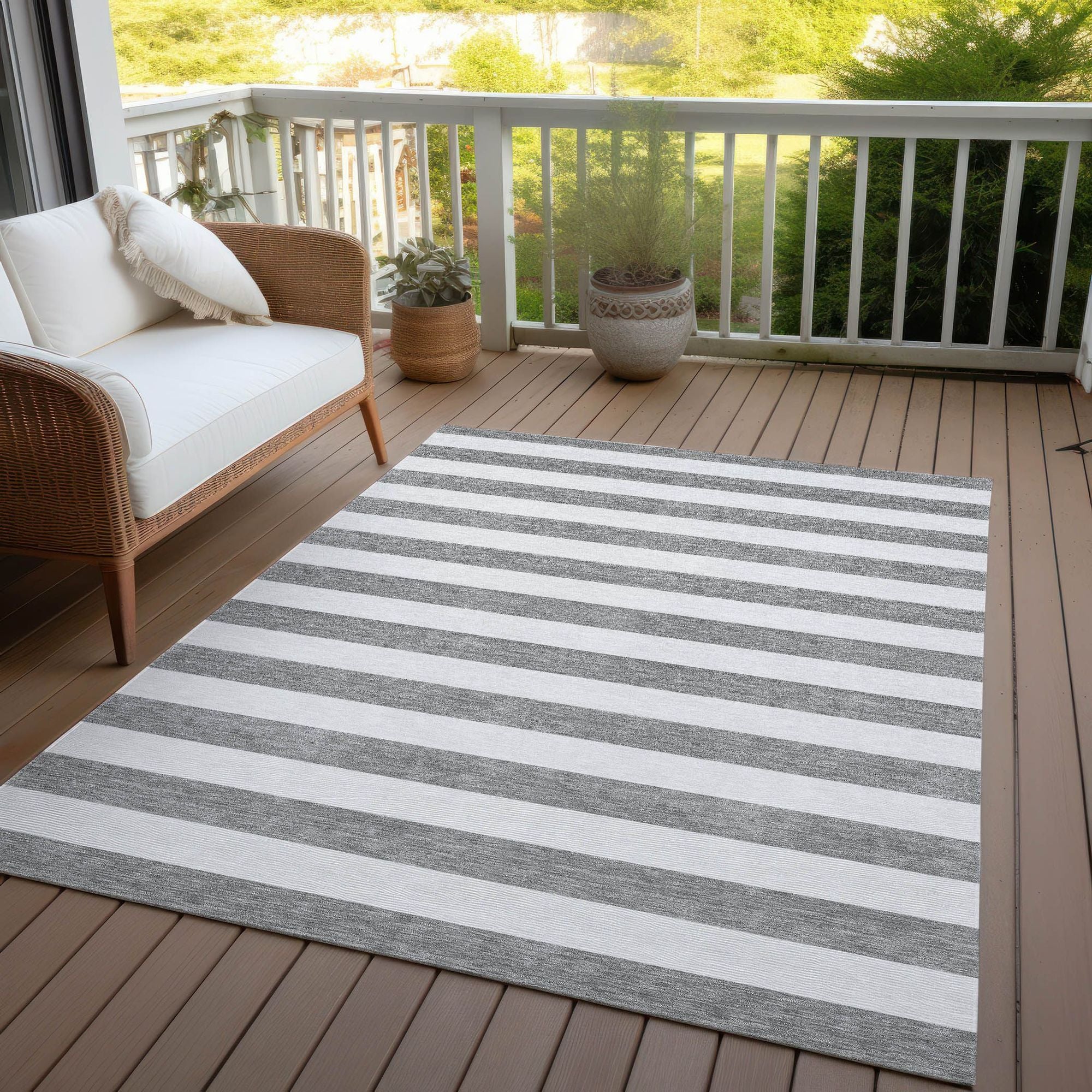 Machine Made ACN528 Gray Rugs