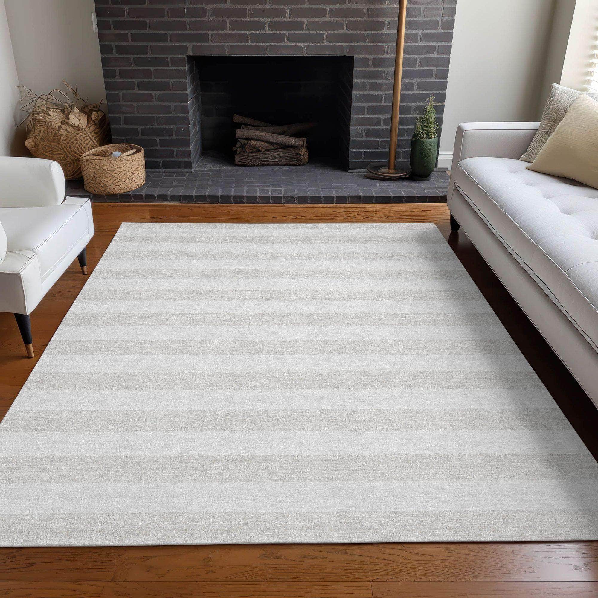 Machine Made ACN528 Ivory Rugs