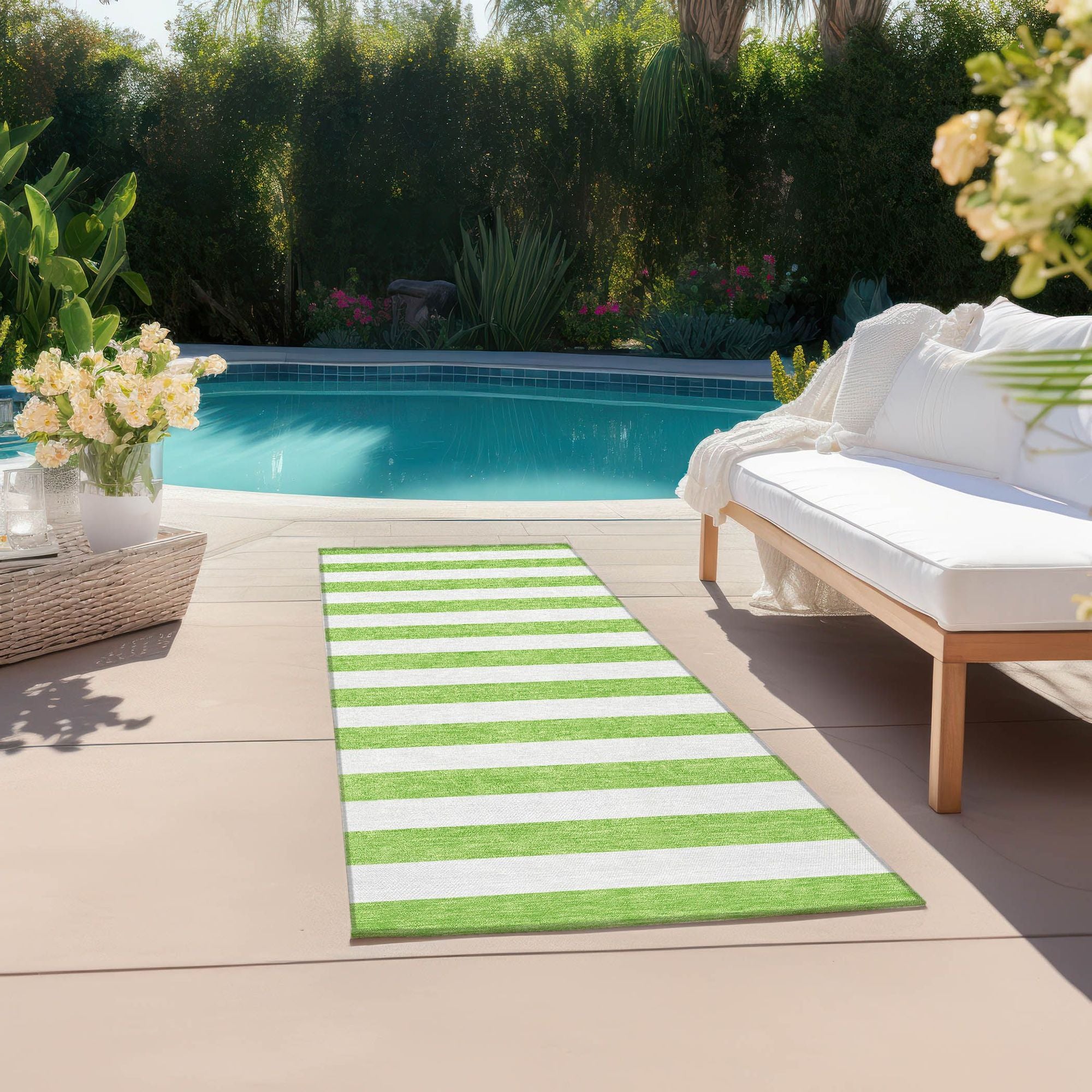 Machine Made ACN528 Lime Green Rugs