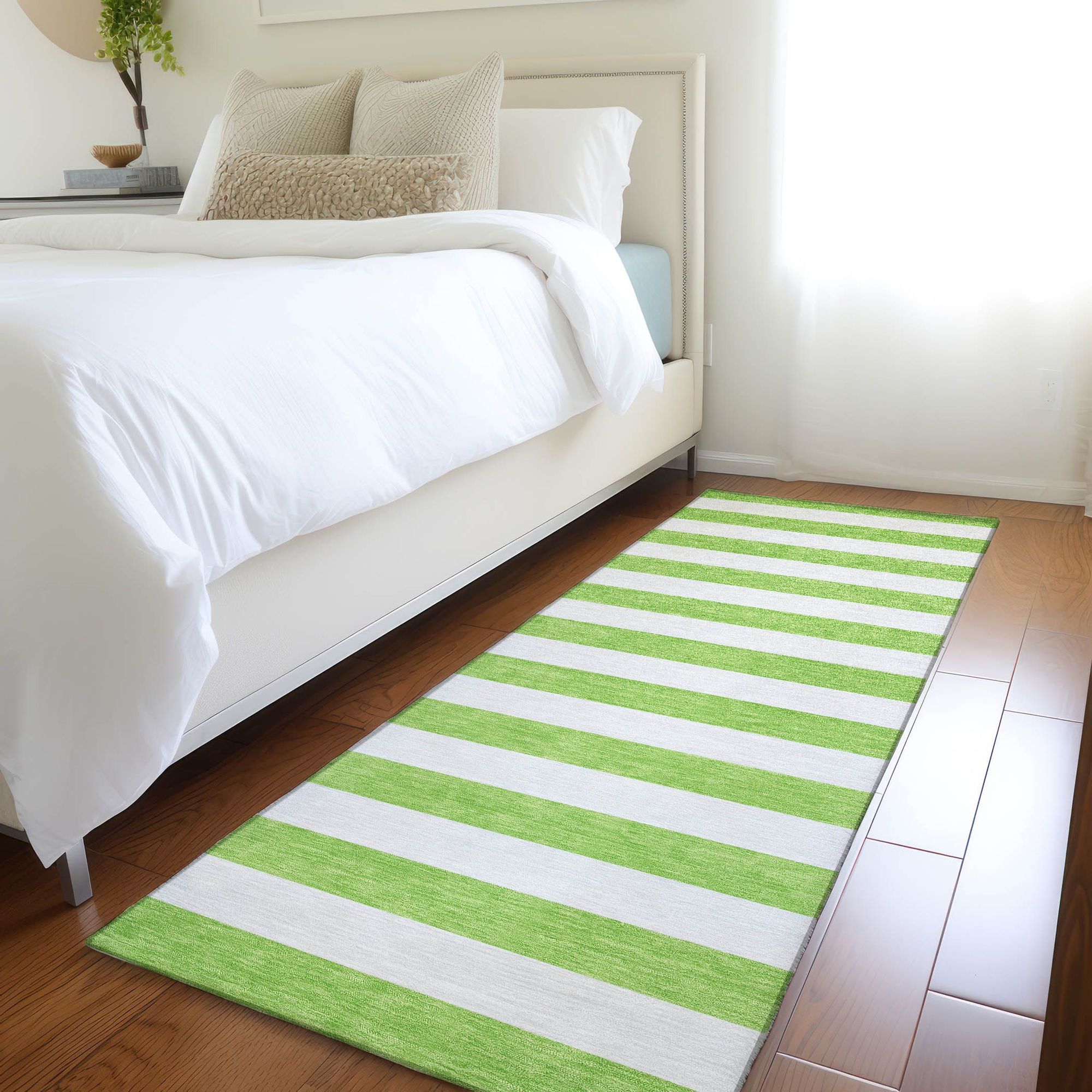 Machine Made ACN528 Lime Green Rugs