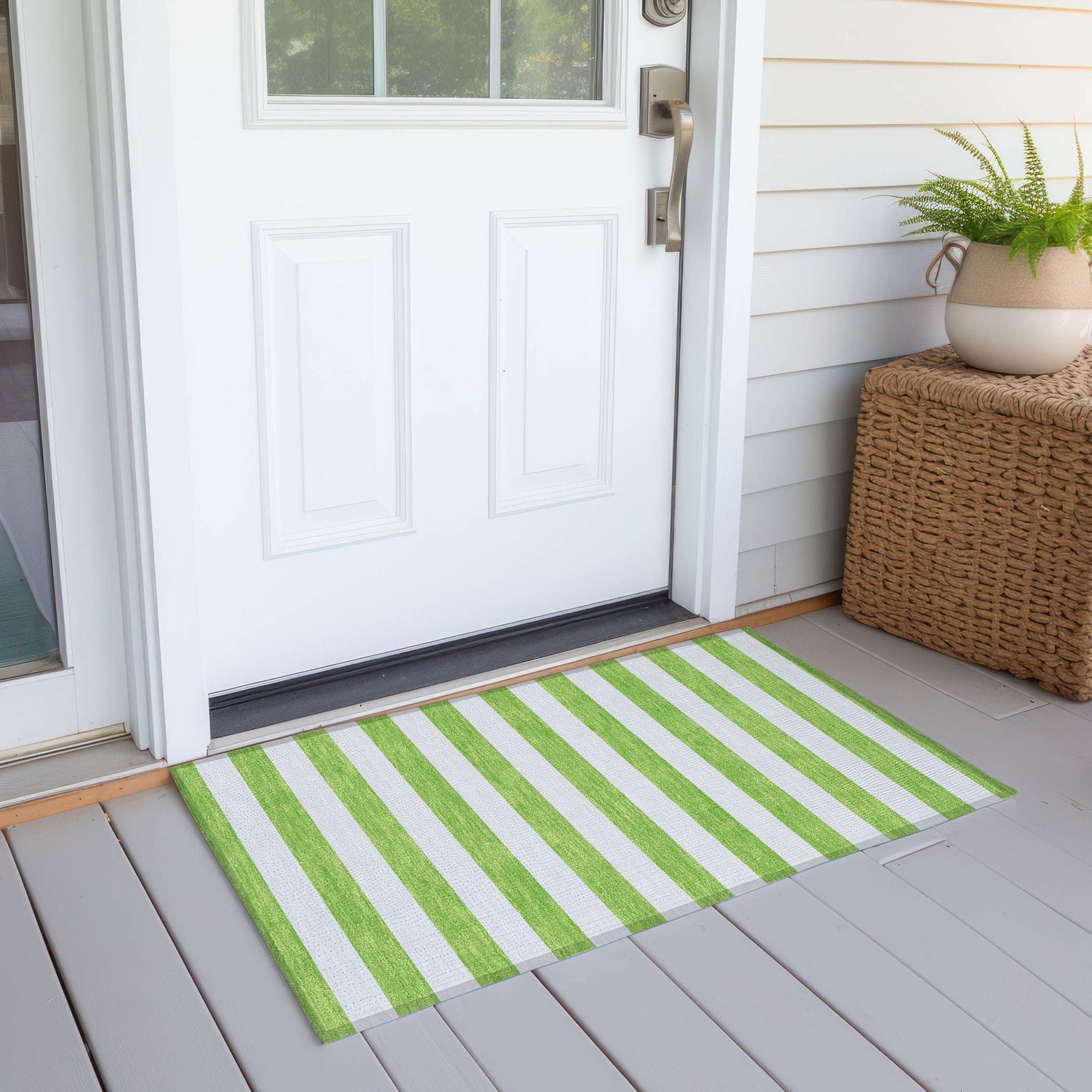 Machine Made ACN528 Lime Green Rugs
