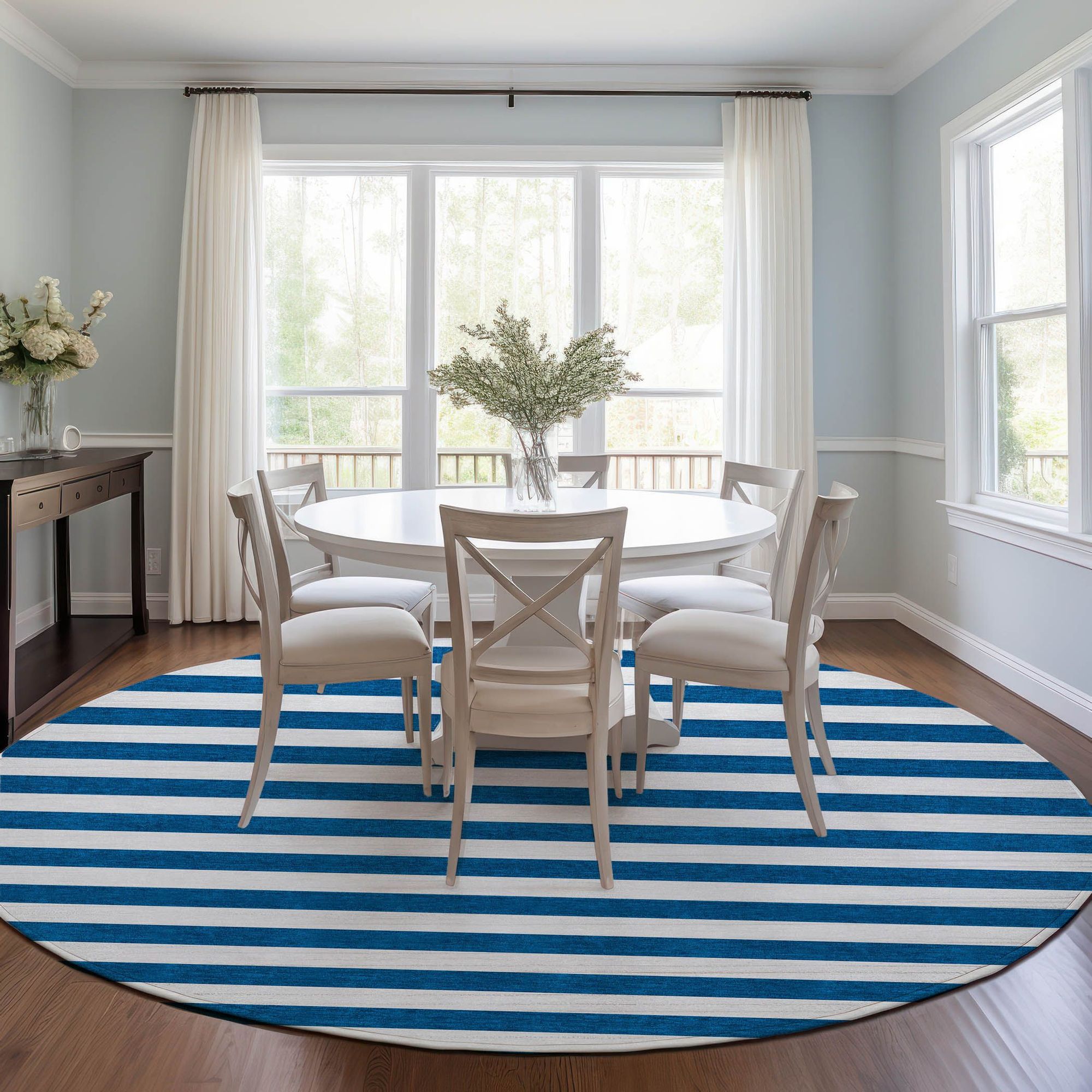 Machine Made ACN528 Navy Blue Rugs