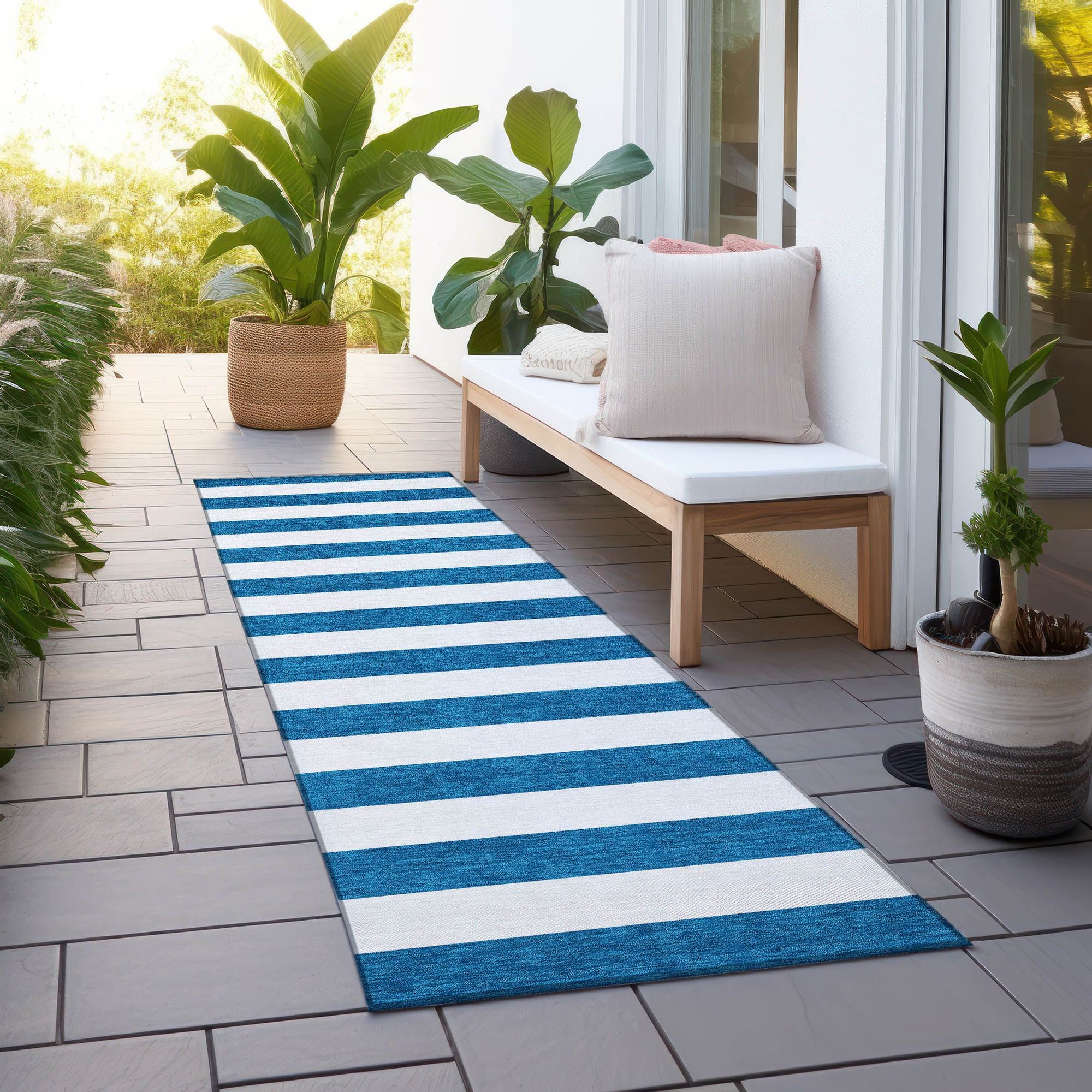 Machine Made ACN528 Navy Blue Rugs