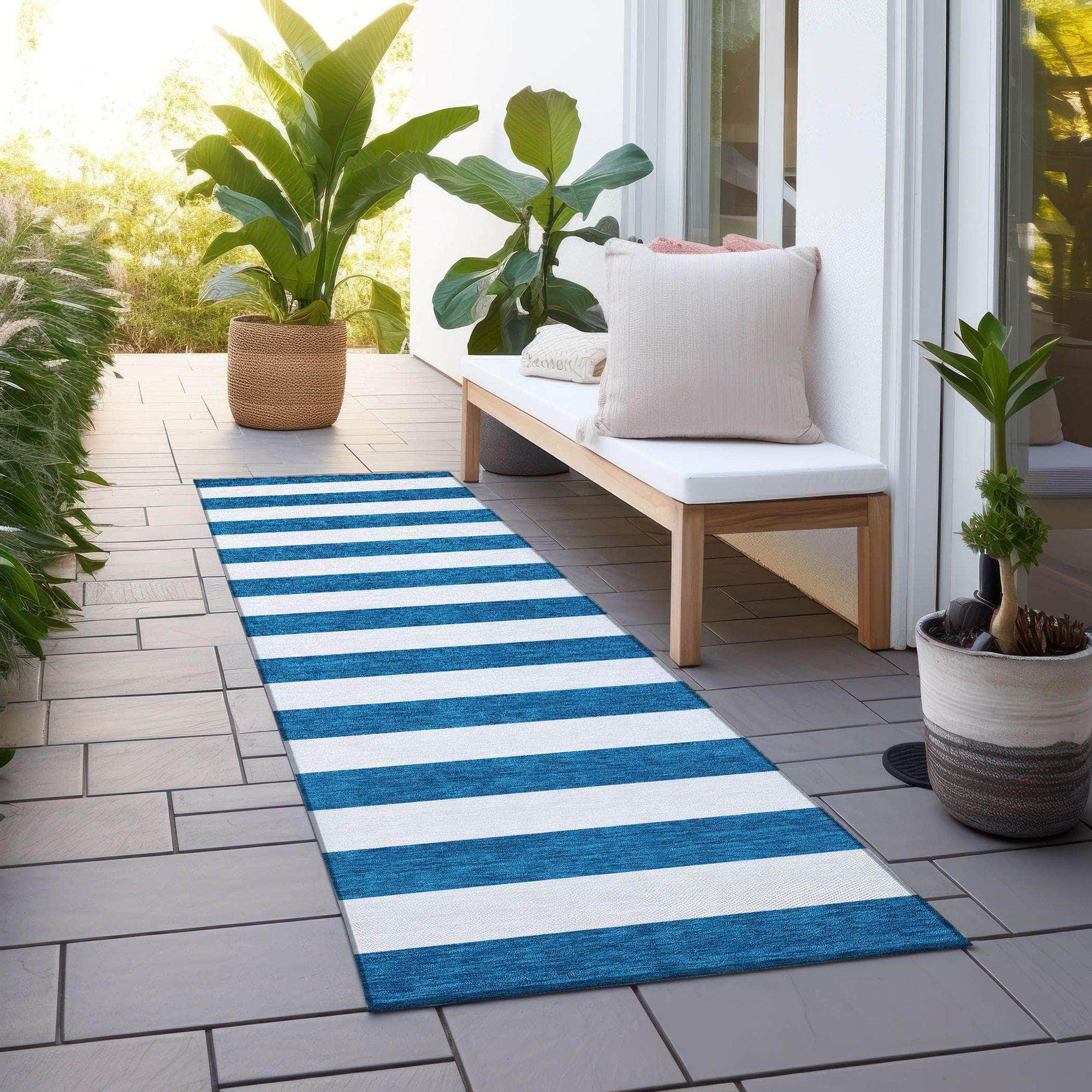 Machine Made ACN528 Navy Blue Rugs