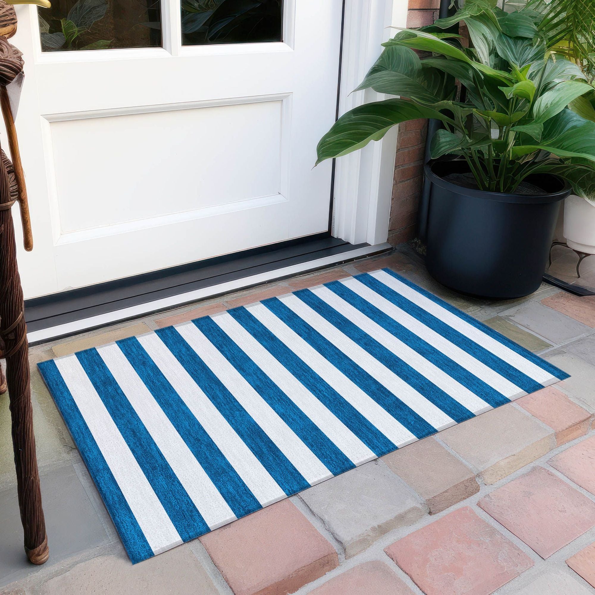 Machine Made ACN528 Navy Blue Rugs