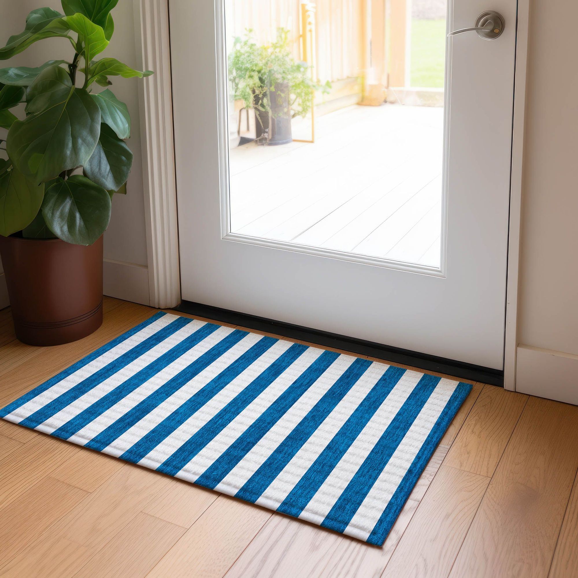 Machine Made ACN528 Navy Blue Rugs