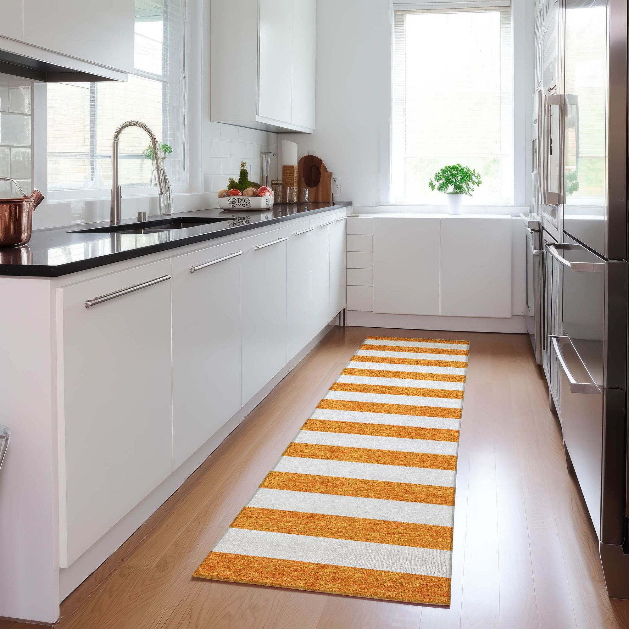 Machine Made ACN528 Orange Rugs
