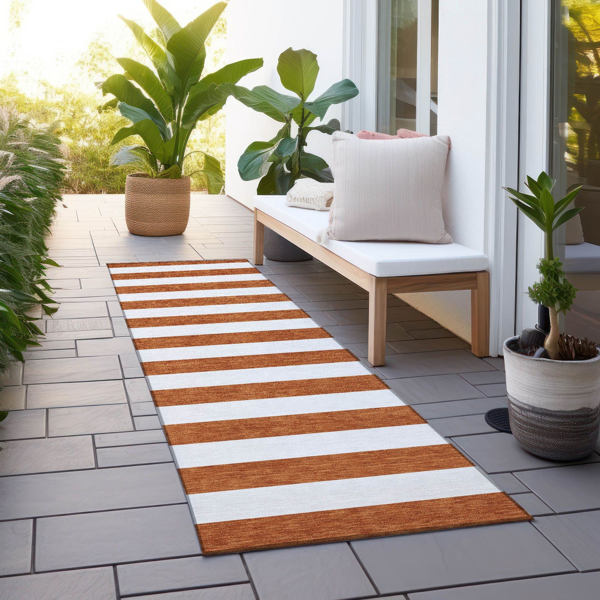 Machine Made ACN528 Paprika Orange Rugs