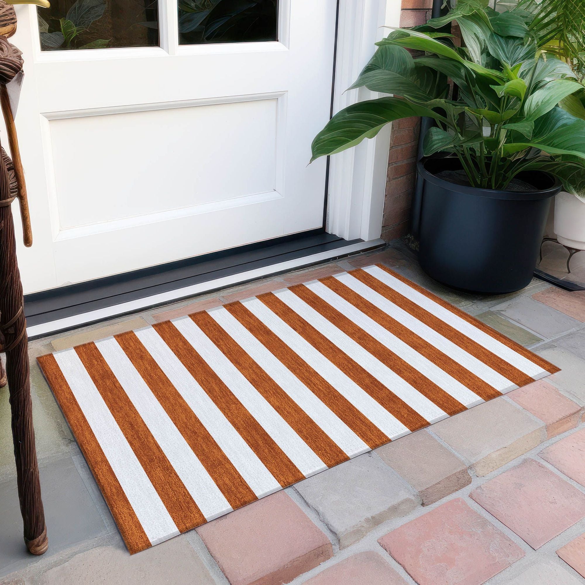 Machine Made ACN528 Paprika Orange Rugs