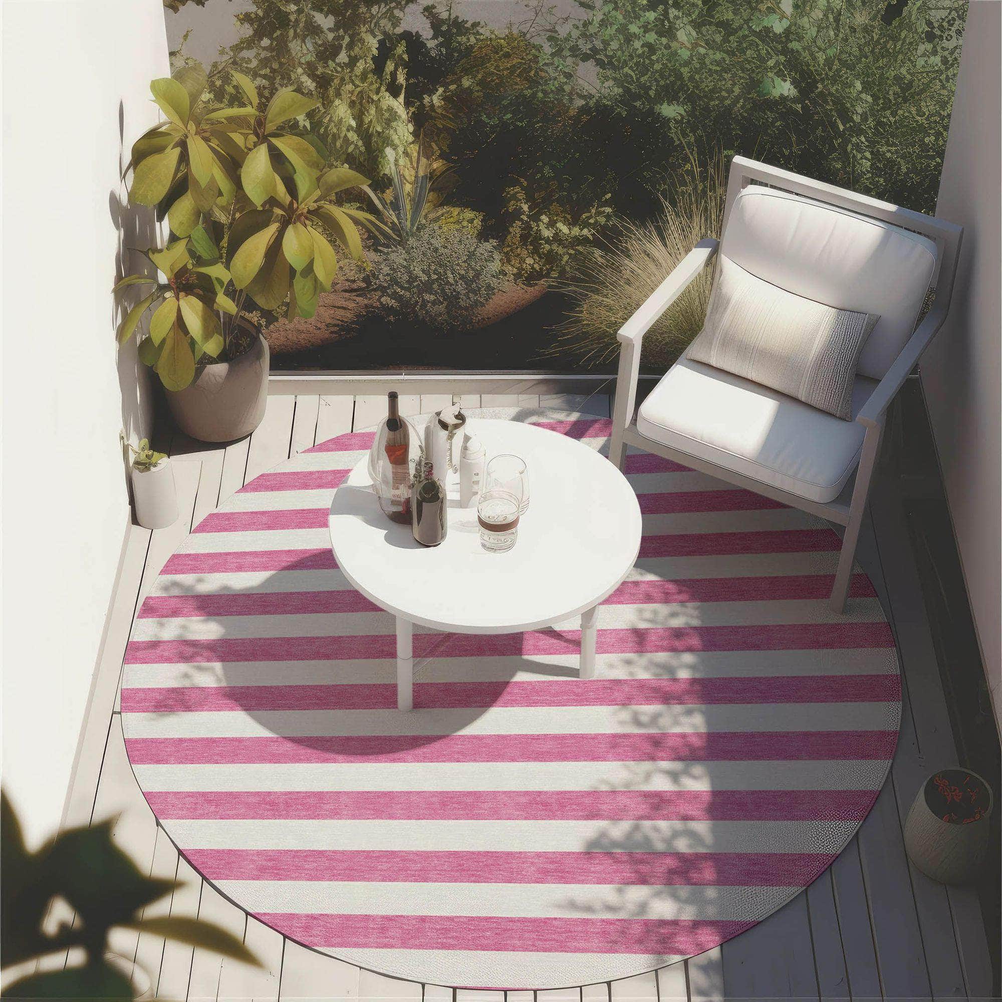 Machine Made ACN528 Pink Rugs