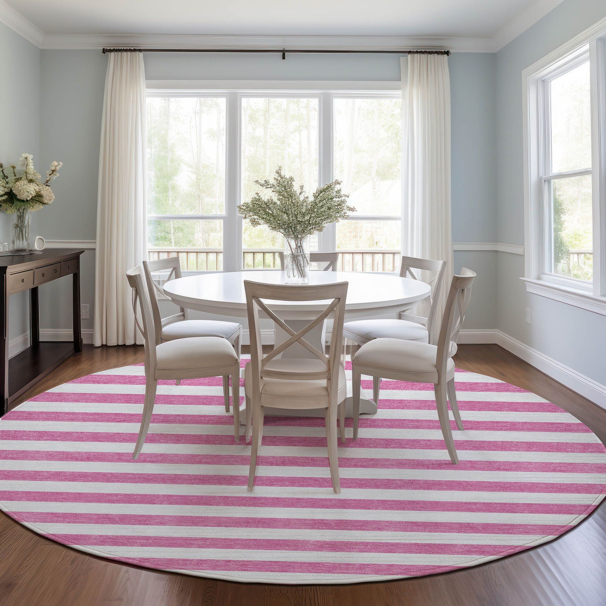 Machine Made ACN528 Pink Rugs